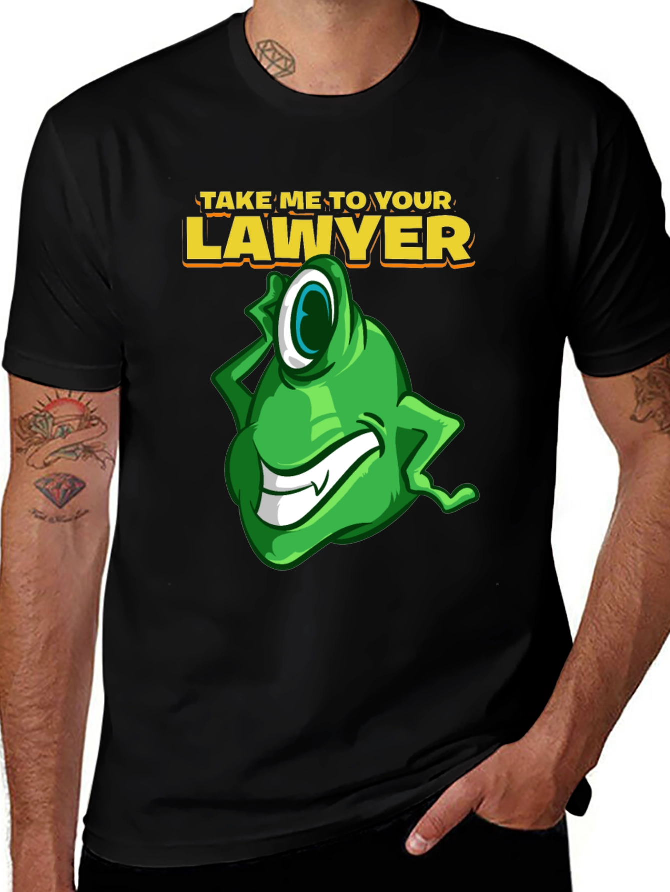 Take Me To Your Lawyer Black T-Shirt