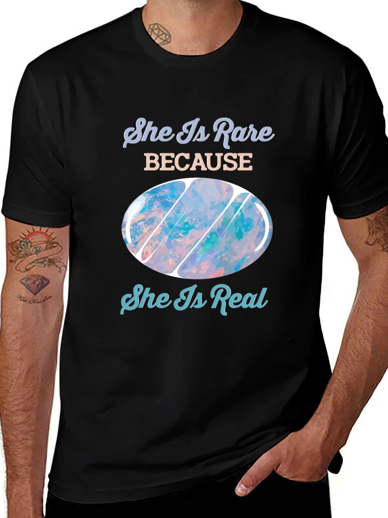 Variant 15 of Rare and Real Gemstone Design T-Shirt