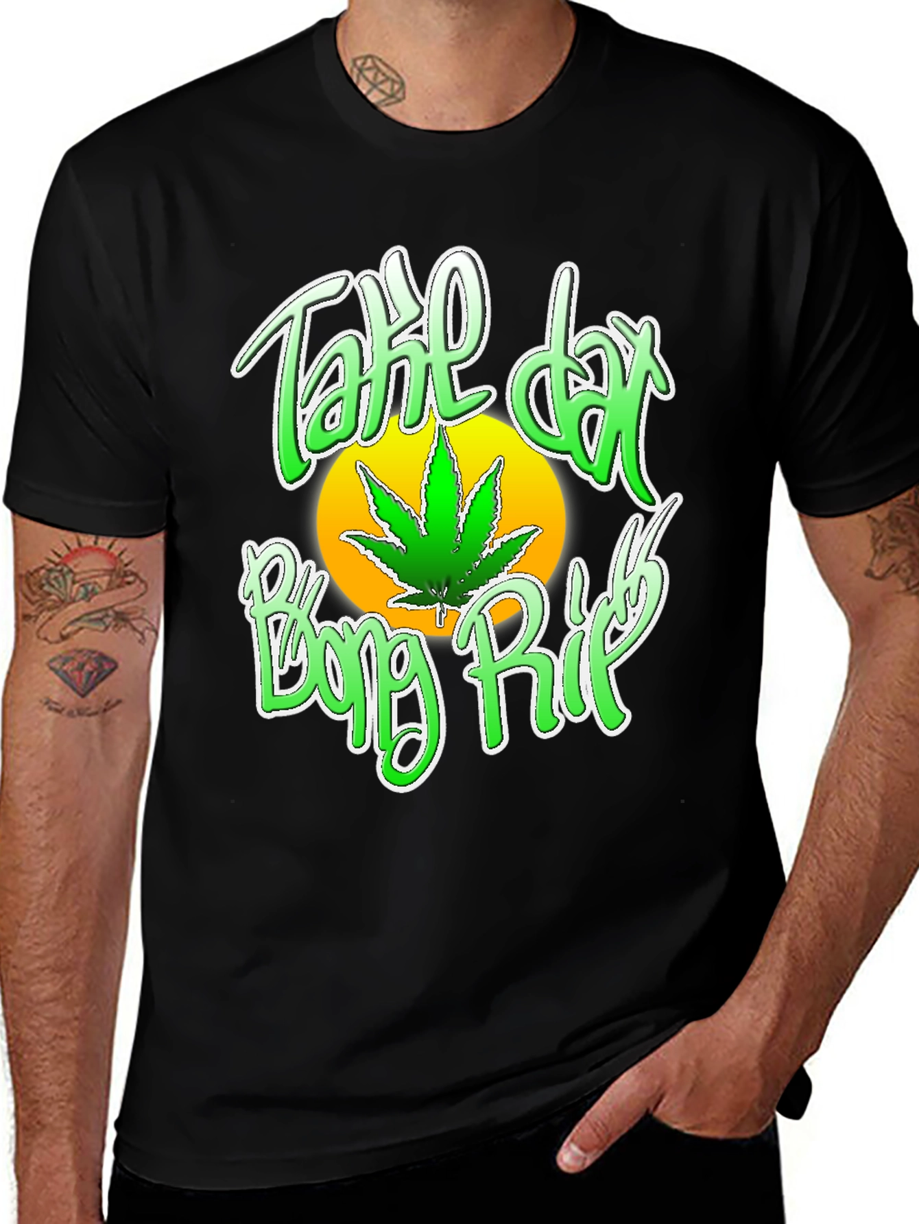 Variant 14 of Take Dat Bong Rip T-Shirt - Weed Graphic Tee
