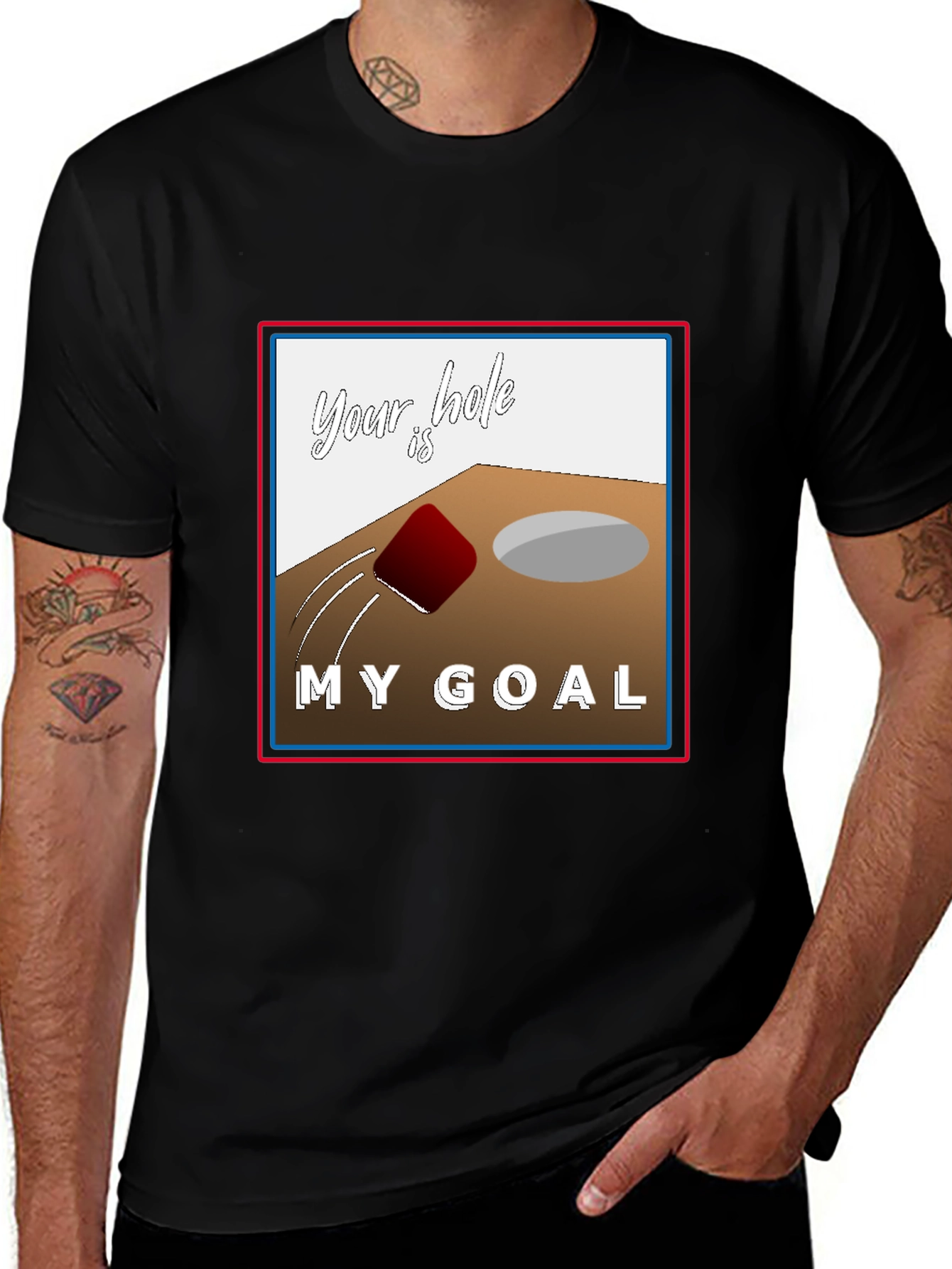 Variant 7 of Your Hole Is My Goal T-Shirt Cornhole Game Fun