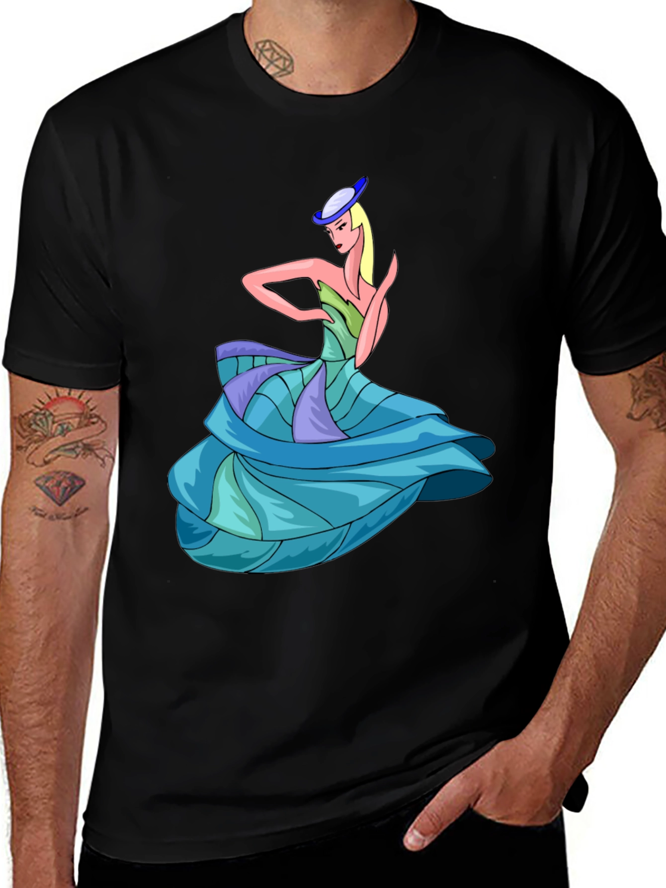 Variant 22 of Elegant Woman in Dress Graphic T-Shirt
