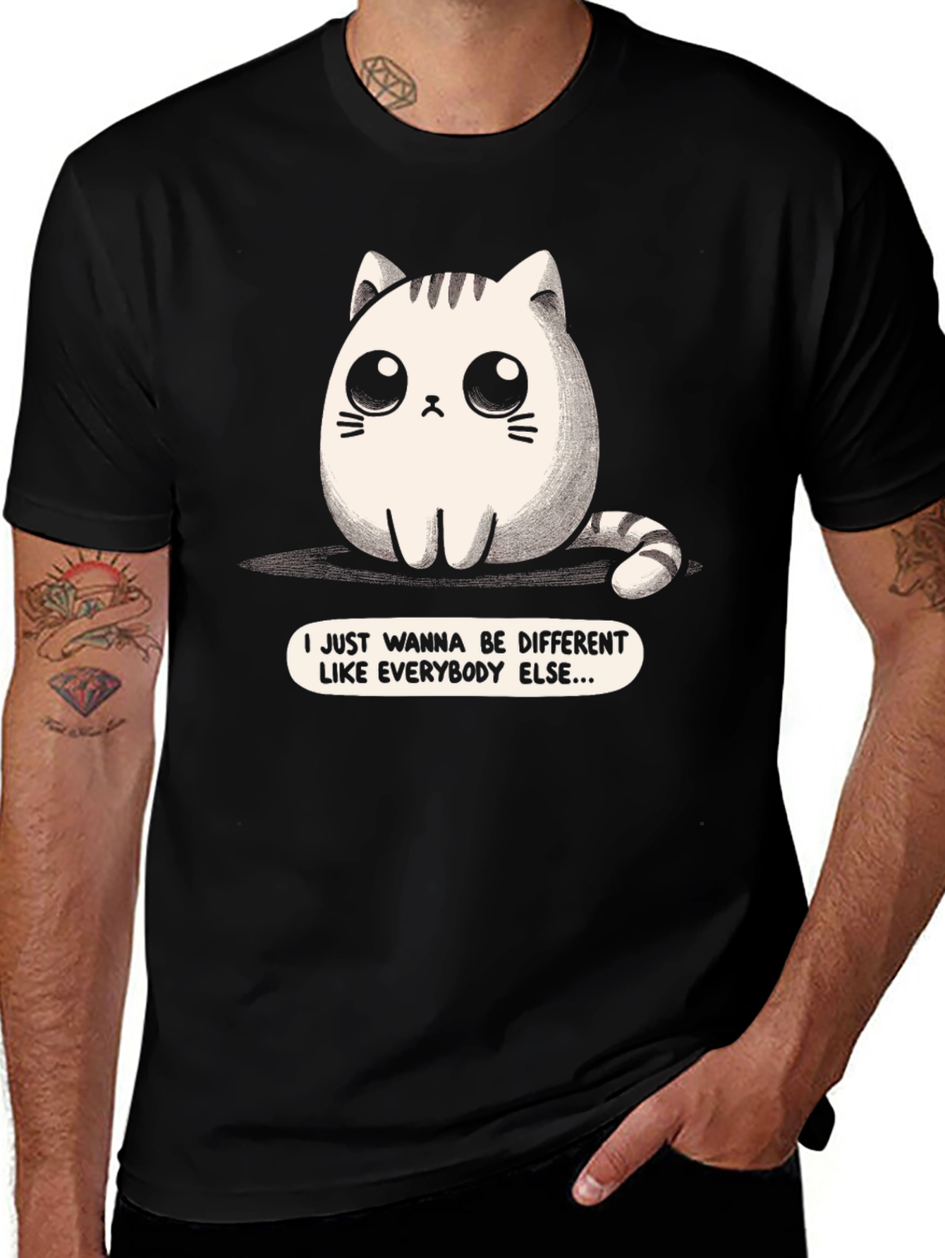 Variant 8 of Unique Cat Graphic T-Shirt - Be Different!