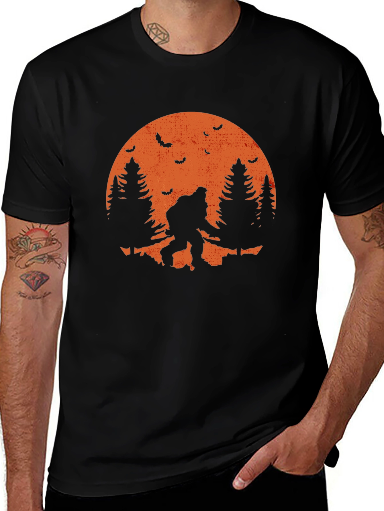 Variant 28 of Bigfoot Silhouette Halloween T-Shirt