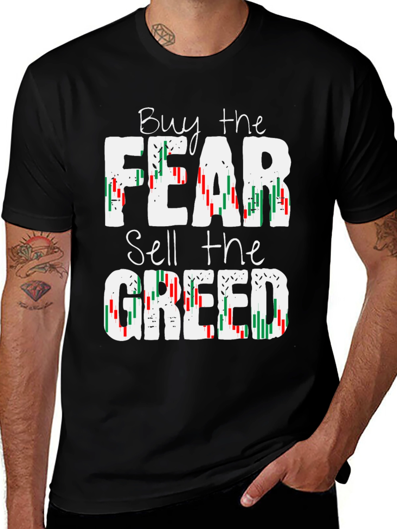 Buy Fear Sell Greed Stock Market T-Shirt