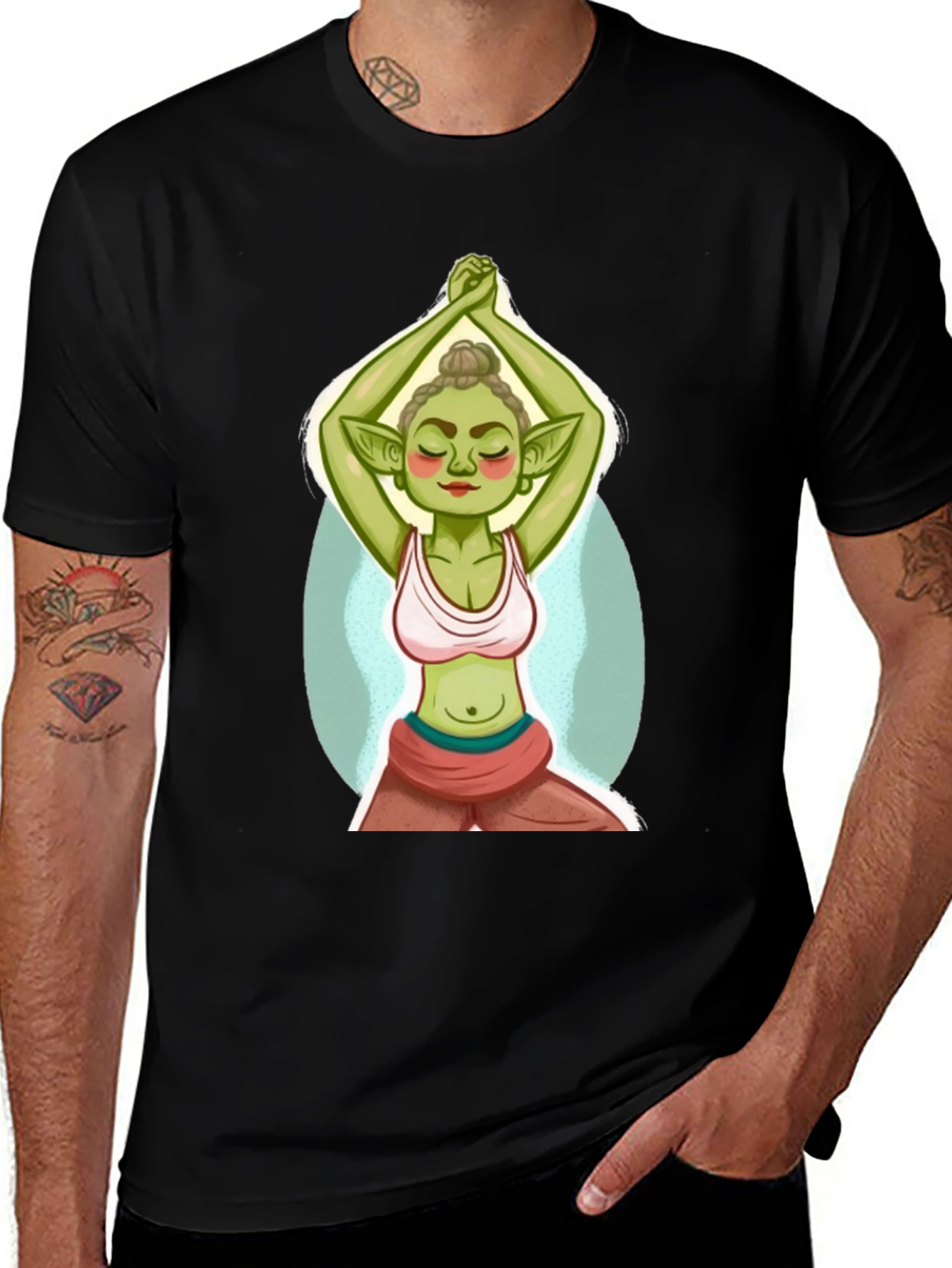 Variant 25 of Yoga Goblin Tee - Meditate in Comfort & Style!