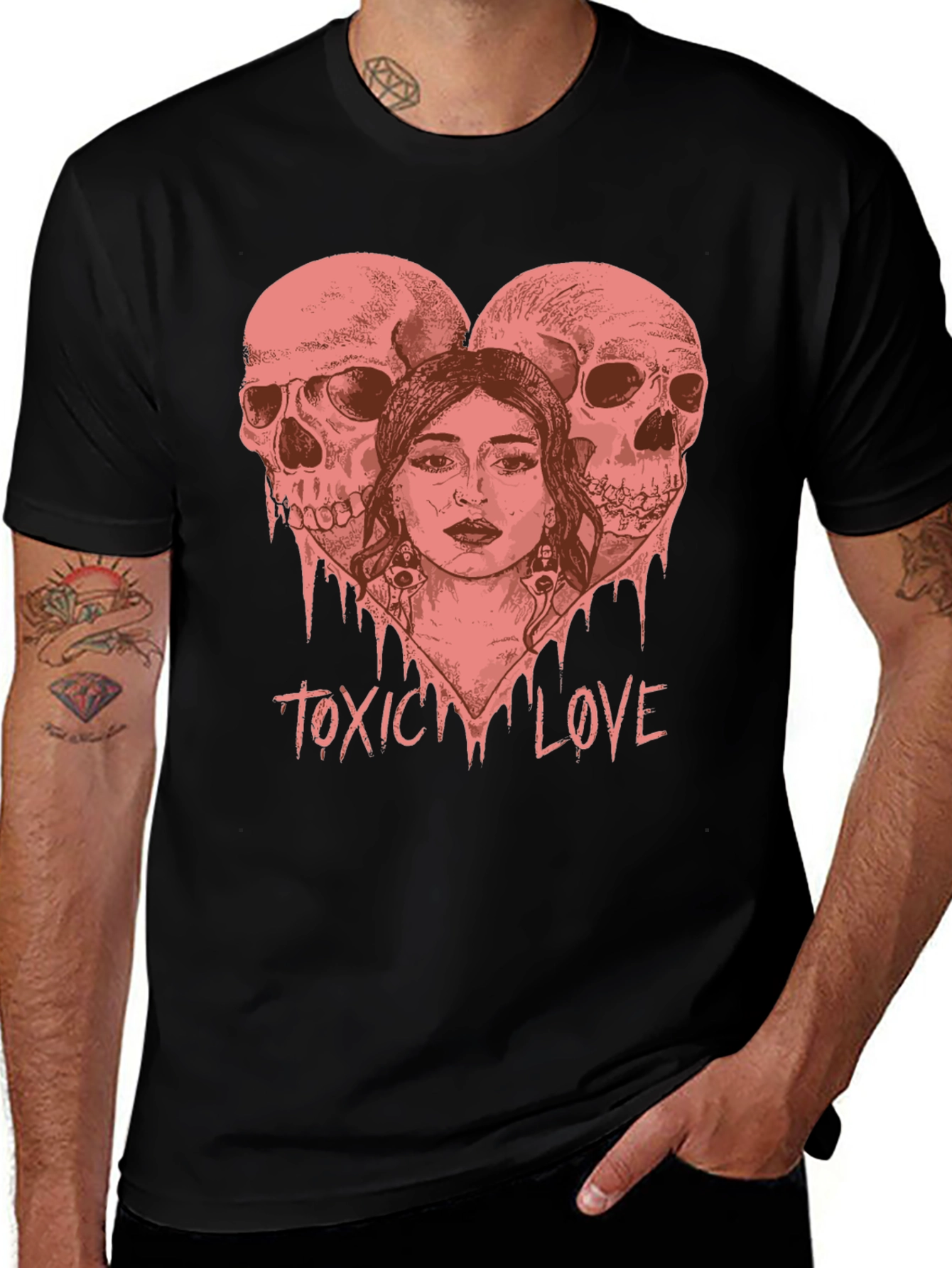 Variant 11 of Toxic Love Graphic Print T-Shirt - Black