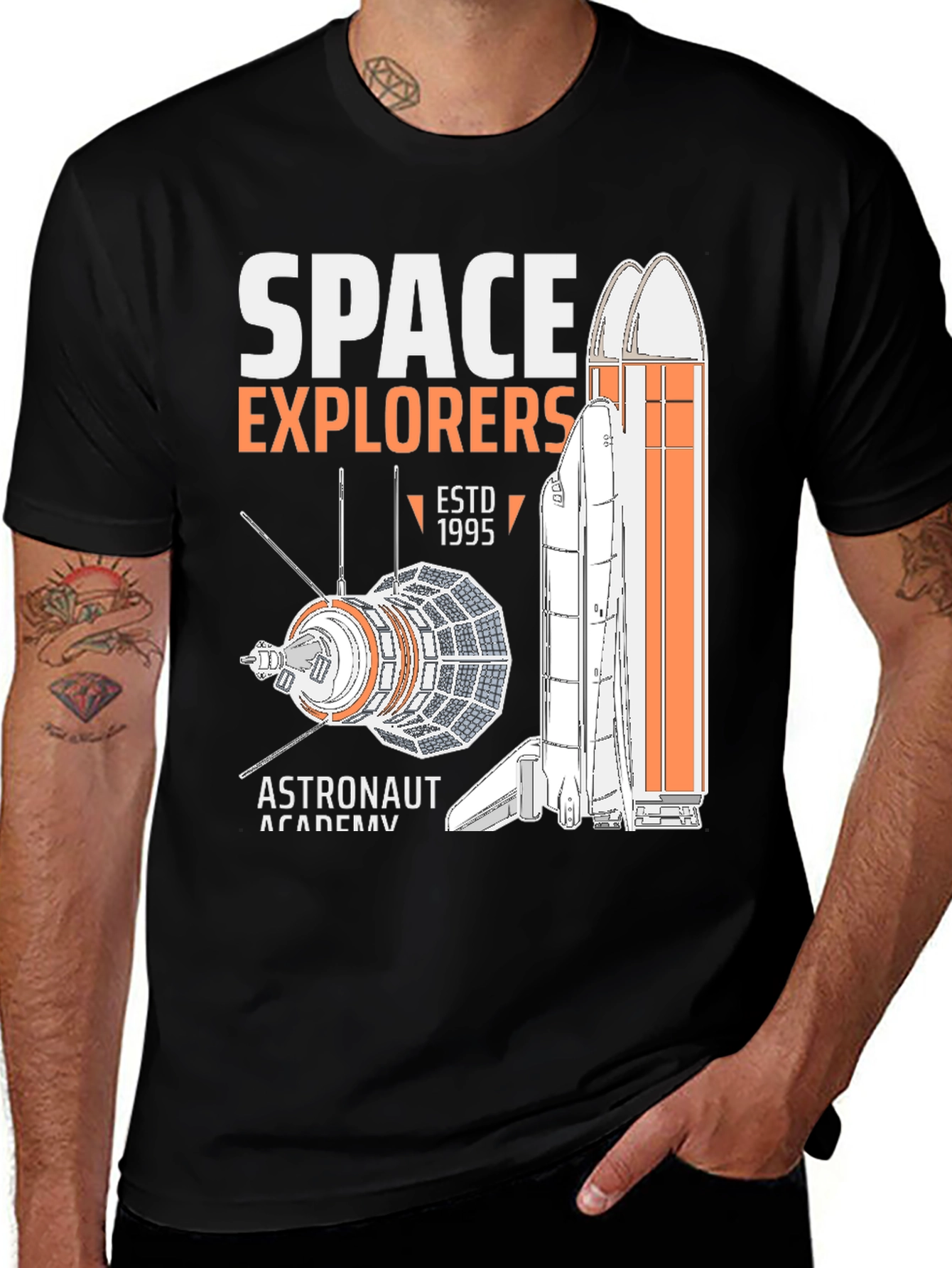 Variant 22 of Space Explorers T-Shirt - Astronaut Academy EST 1995