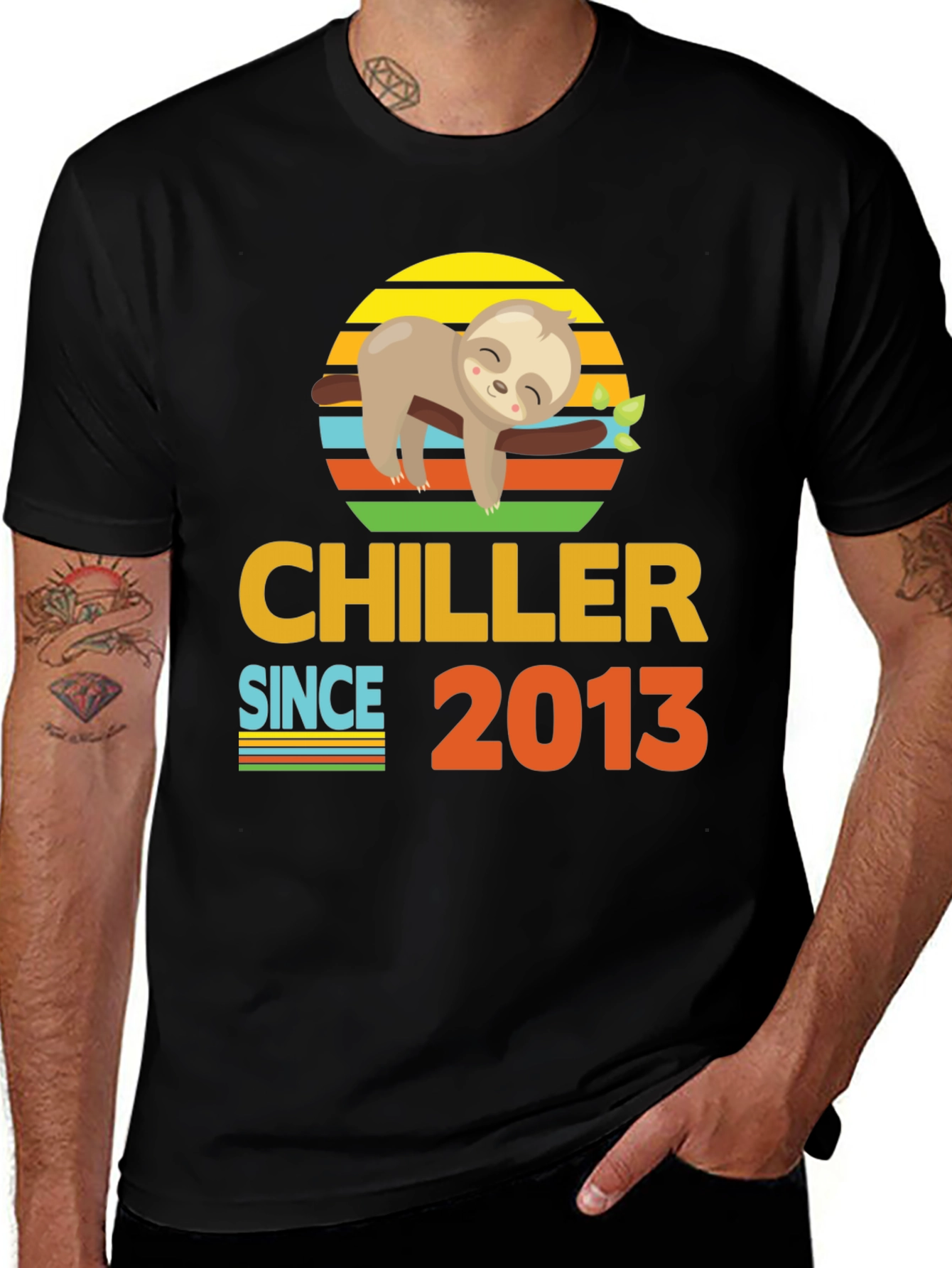 Variant 28 of Chiller Since 2013 Sloth Graphic T-Shirt