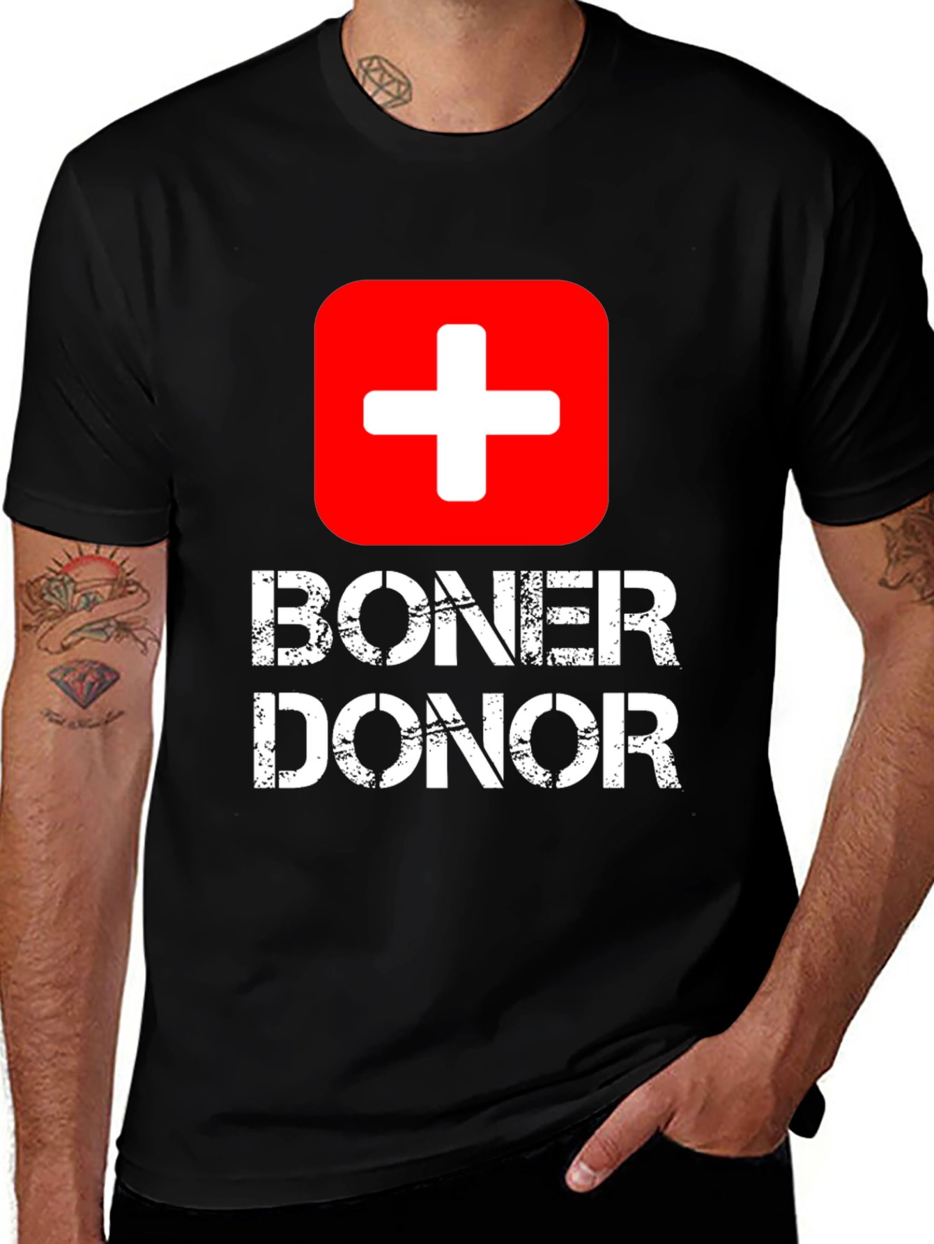 Variant 23 of Boner Donor Graphic T-Shirt - Funny Adult Humor Tee