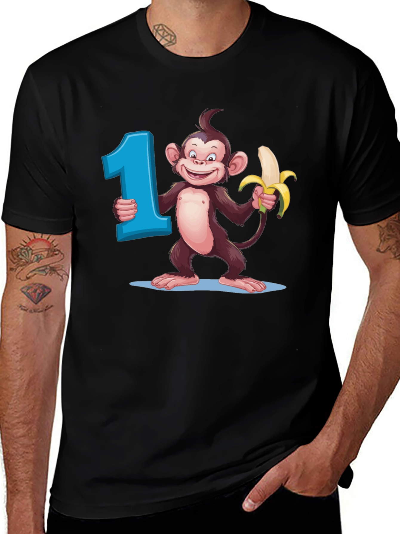 First Birthday Monkey Tee