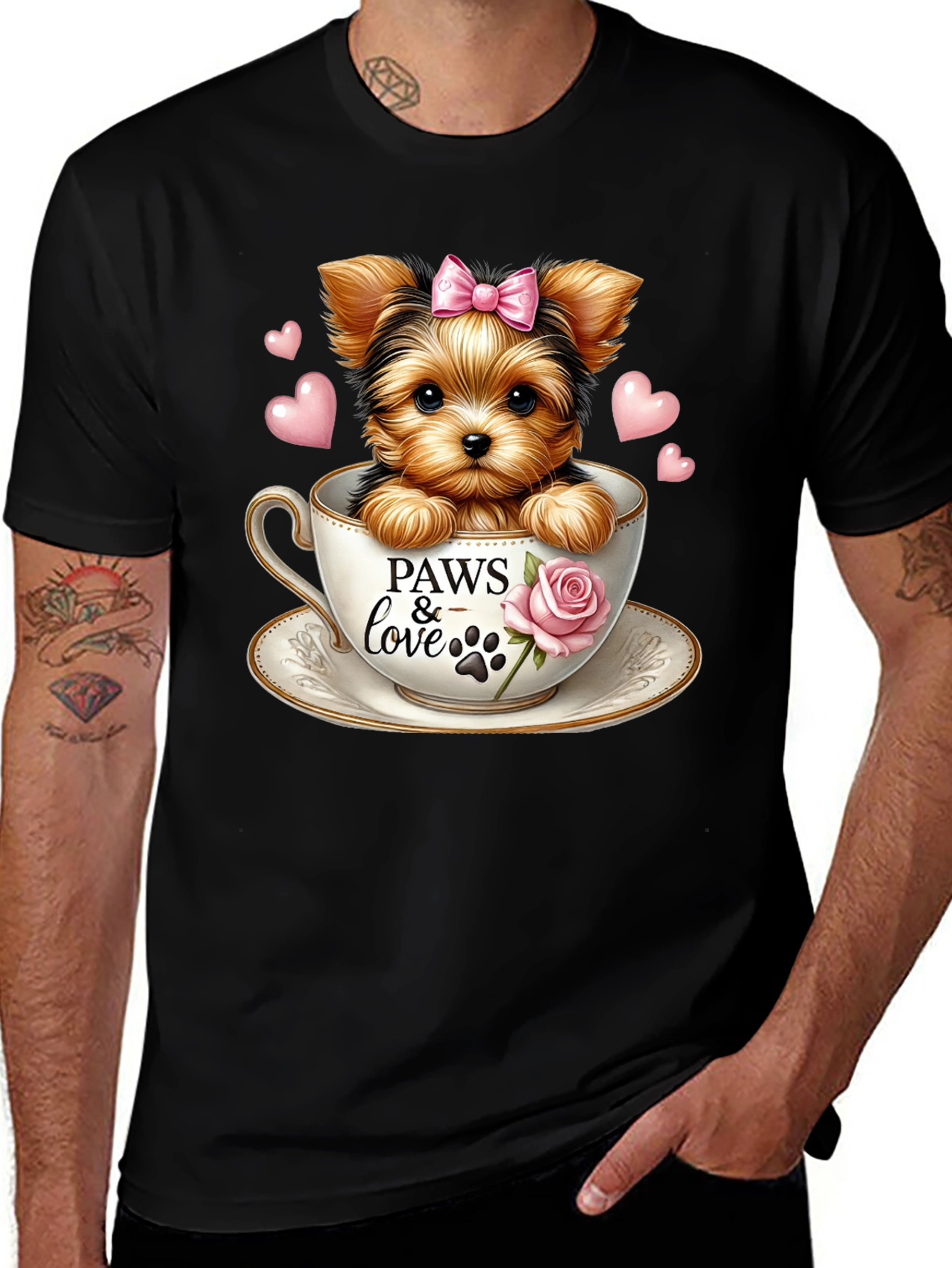 Yorkie in Teacup Graphic Tee - Paws & Love