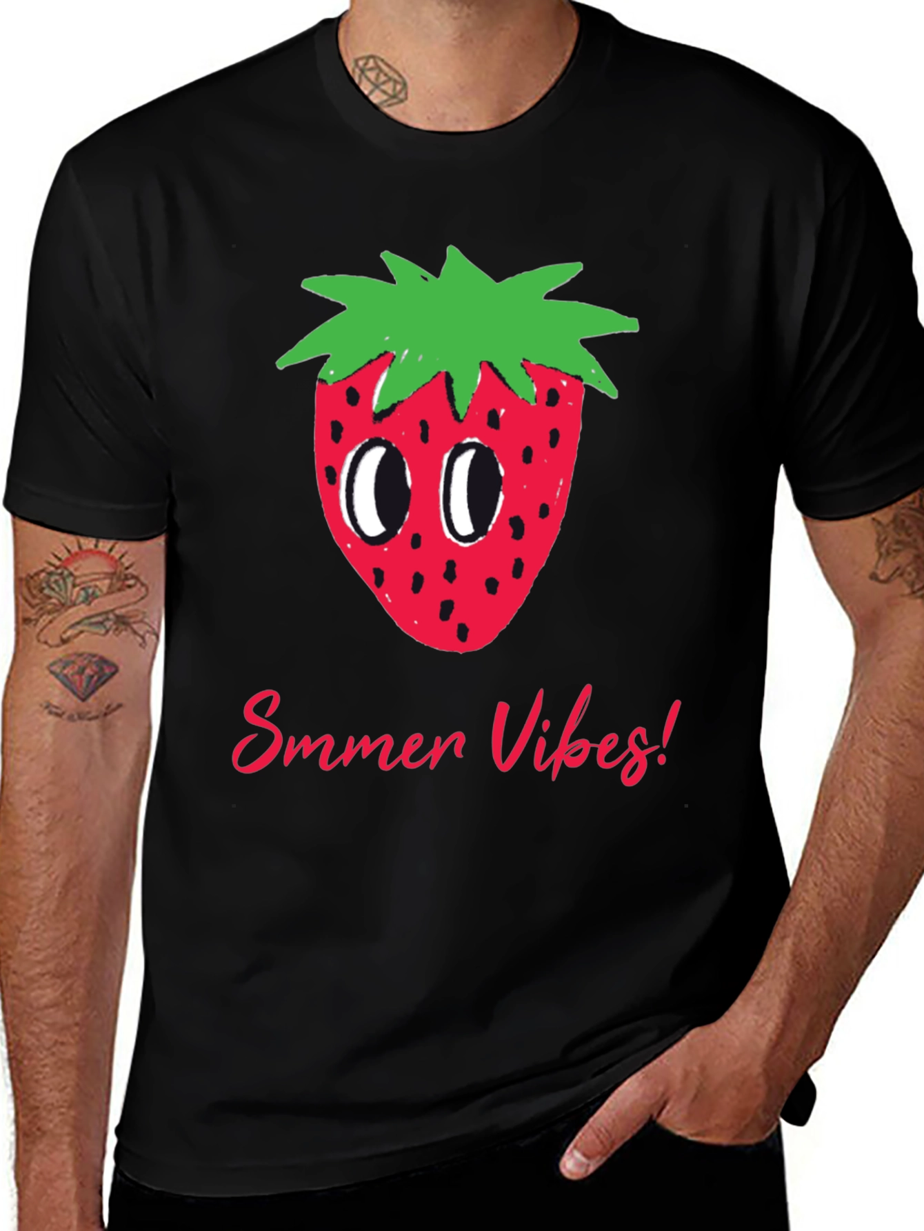Variant 20 of Summer Vibes Strawberry Graphic T-Shirt