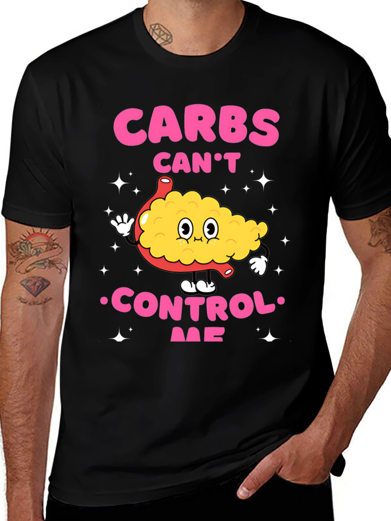 Variant 9 of Funny Carbs Can't Control Me Graphic T-Shirt