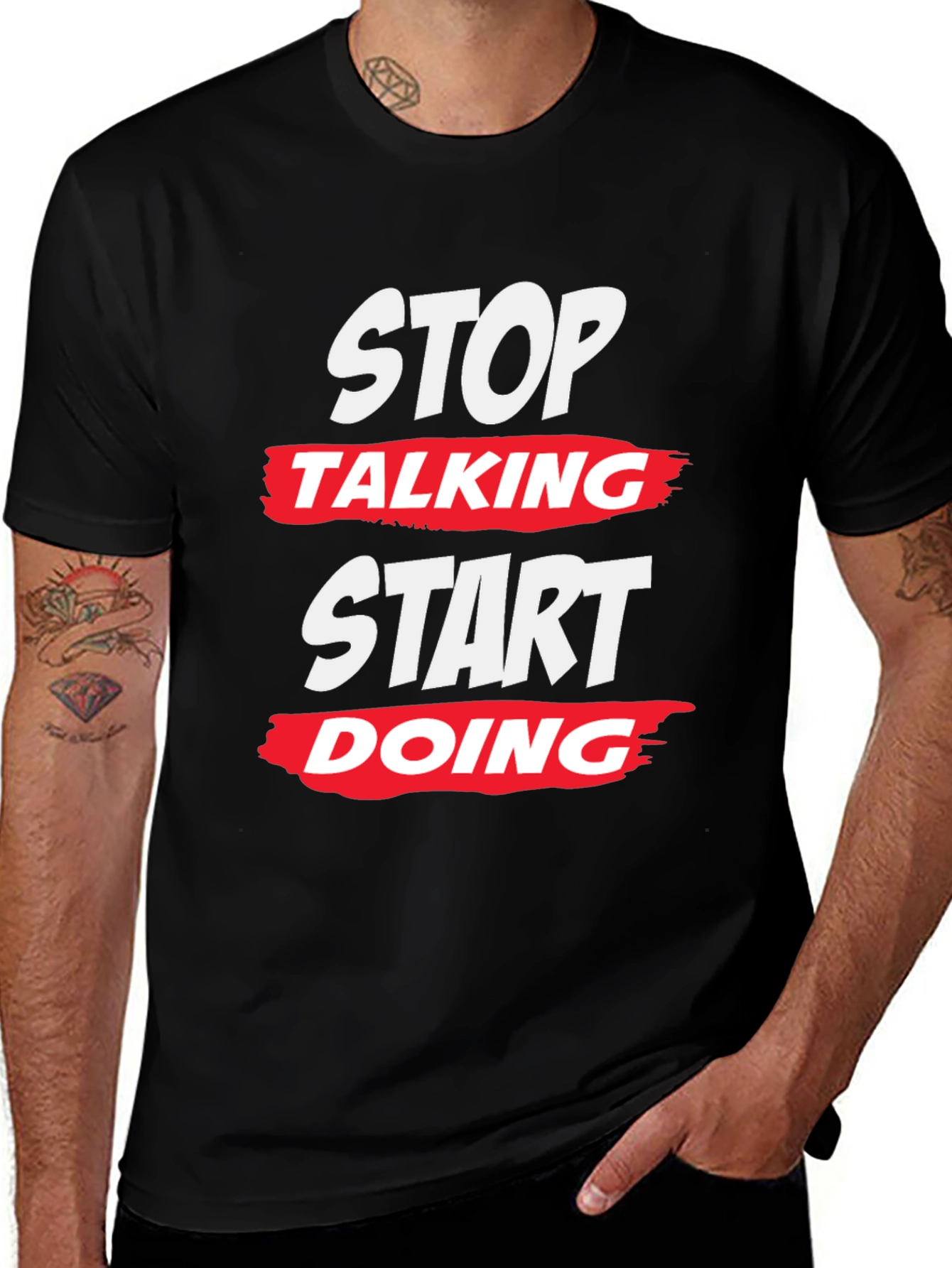 Variant 9 of Stop Talking Start Doing Black T-Shirt