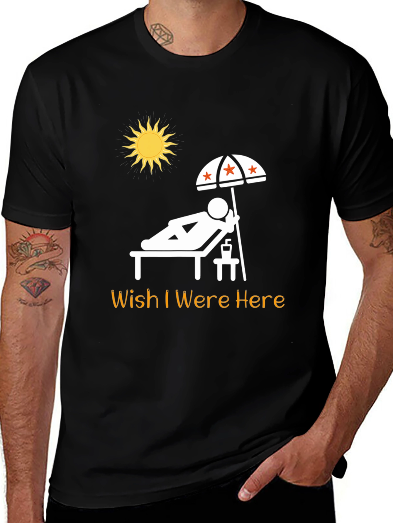 Variant 12 of Wish I Were Here Graphic Tee - Summer Vacation Vibes