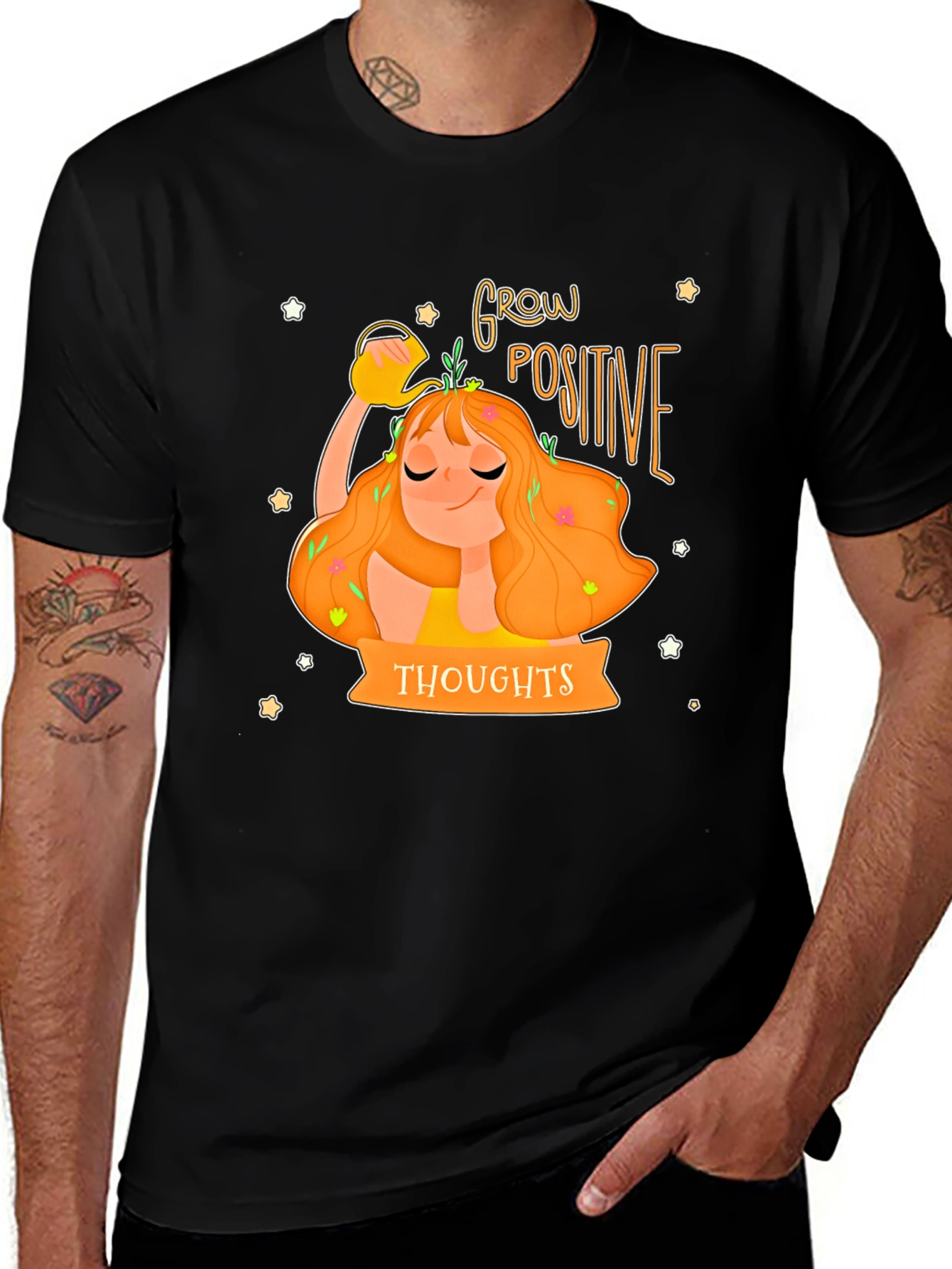 Variant 14 of Grow Positive Thoughts Graphic T-Shirt