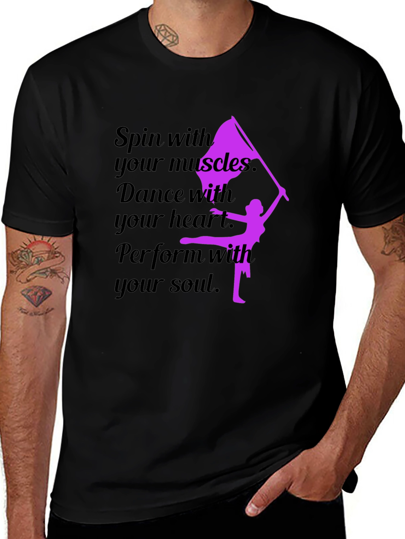Black Spin, Dance, Perform T-Shirt main image