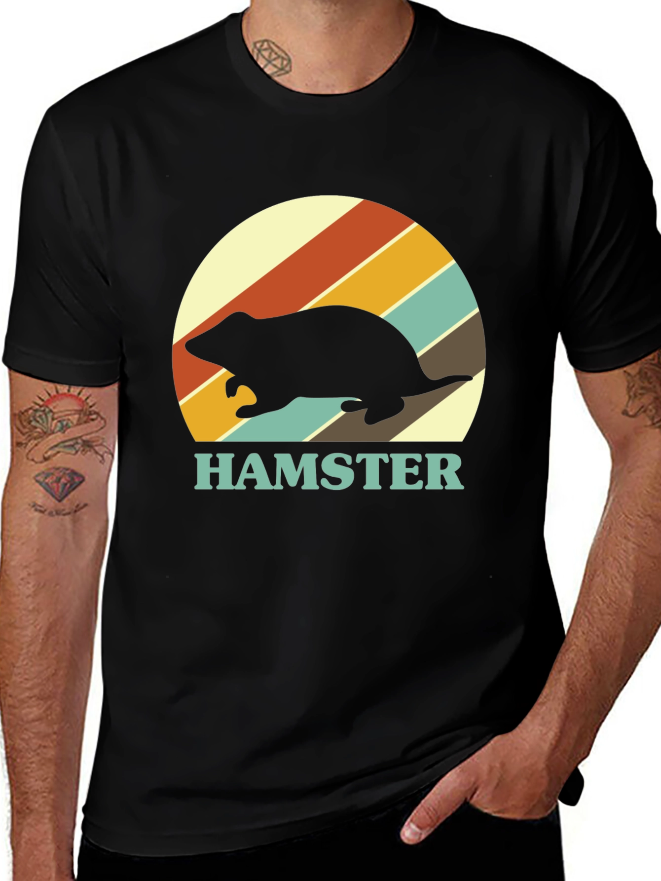 Variant 22 of Retro Hamster T-Shirt - Vintage Style Animal Tee