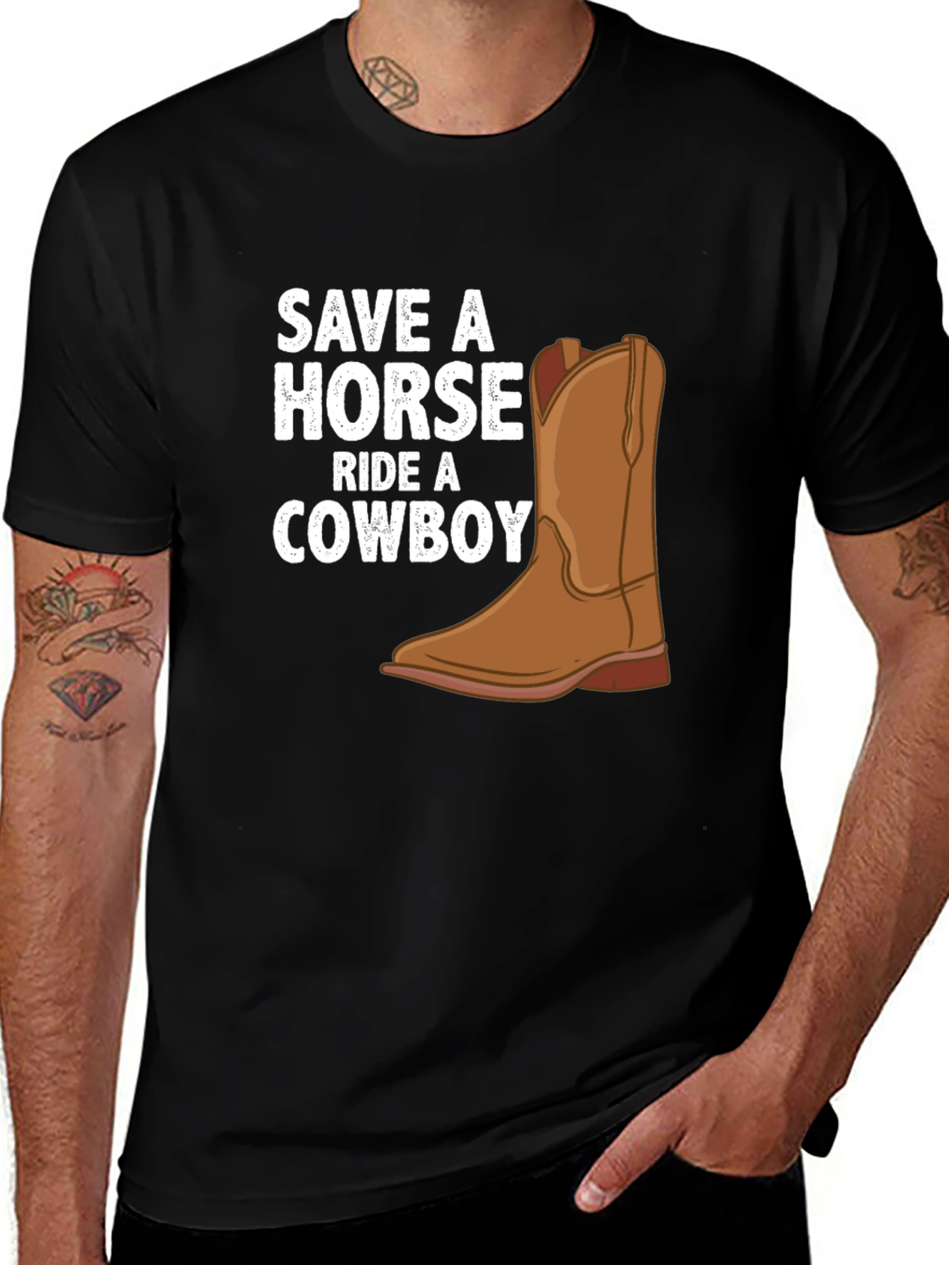 Save A Horse Ride A Cowboy Graphic Tee