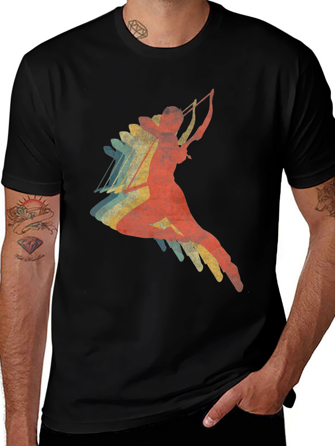 Variant 3 of Retro Archer T-Shirt - Vintage Style Archery Tee