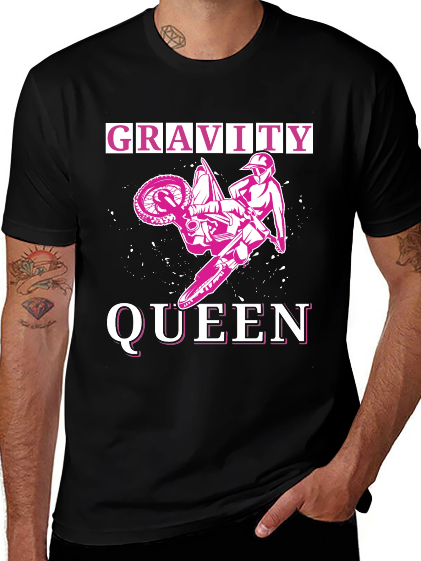 Variant 11 of Gravity Queen Motocross T-Shirt - Black