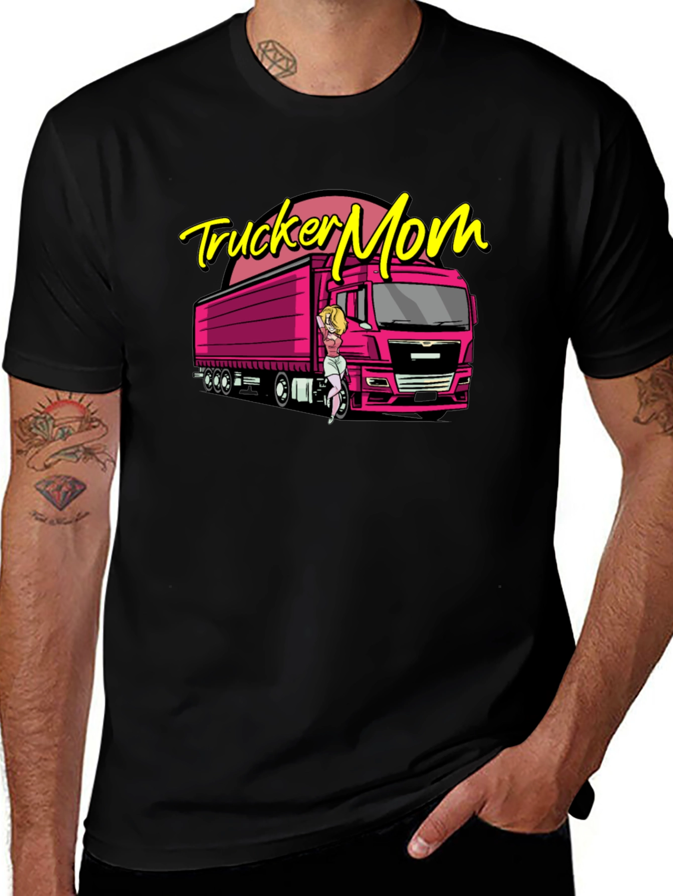 Variant 7 of Trucker Mom T-Shirt - Bold & Fun Design
