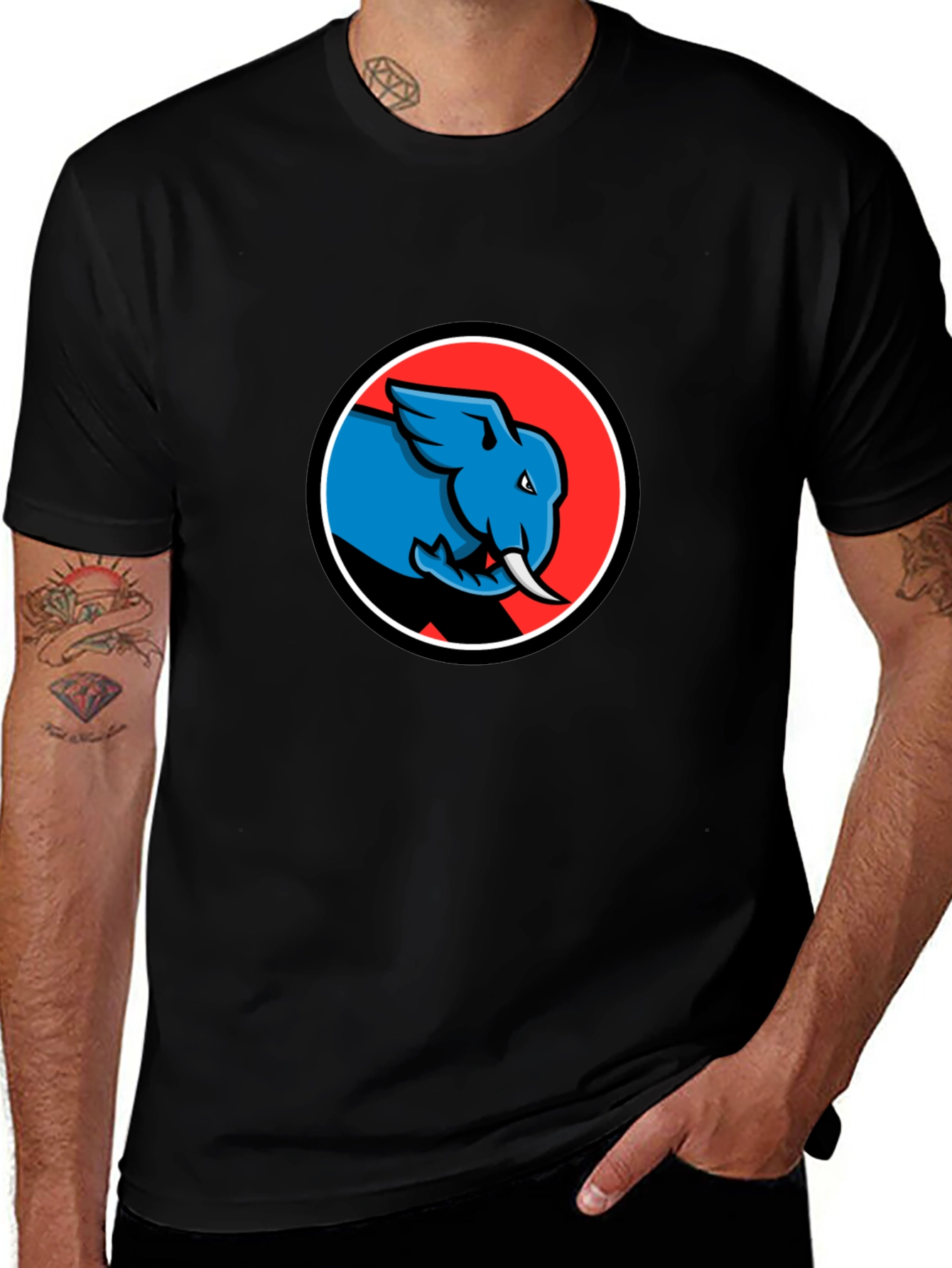 Variant 18 of Elephant Graphic Tee - Cool Casual Style