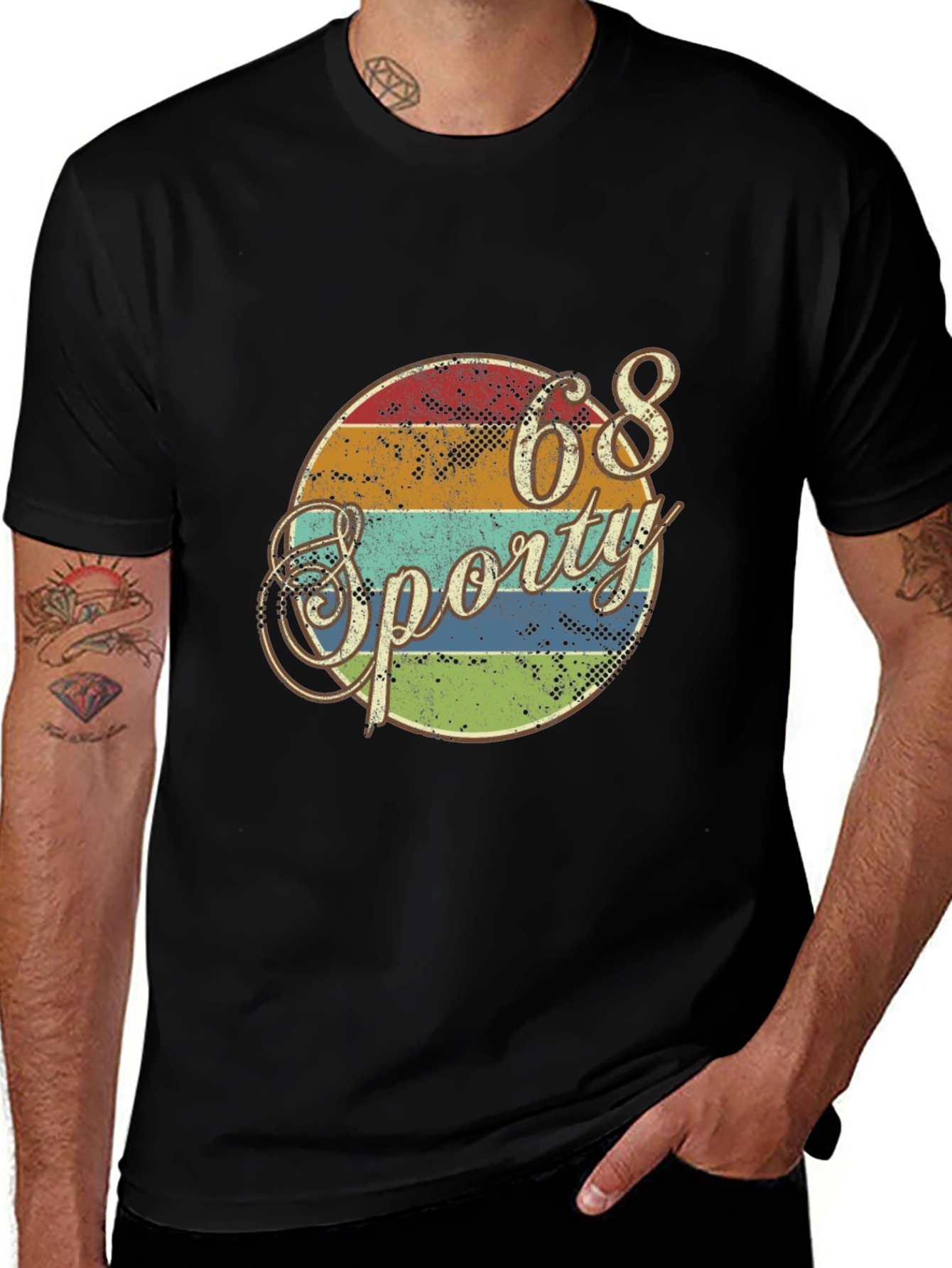 Variant 18 of Retro "68 Sporty" Graphic T-Shirt