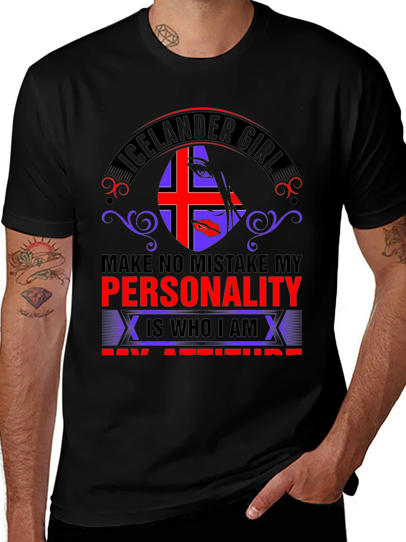 Icelander Girl Personality Graphic T-Shirt