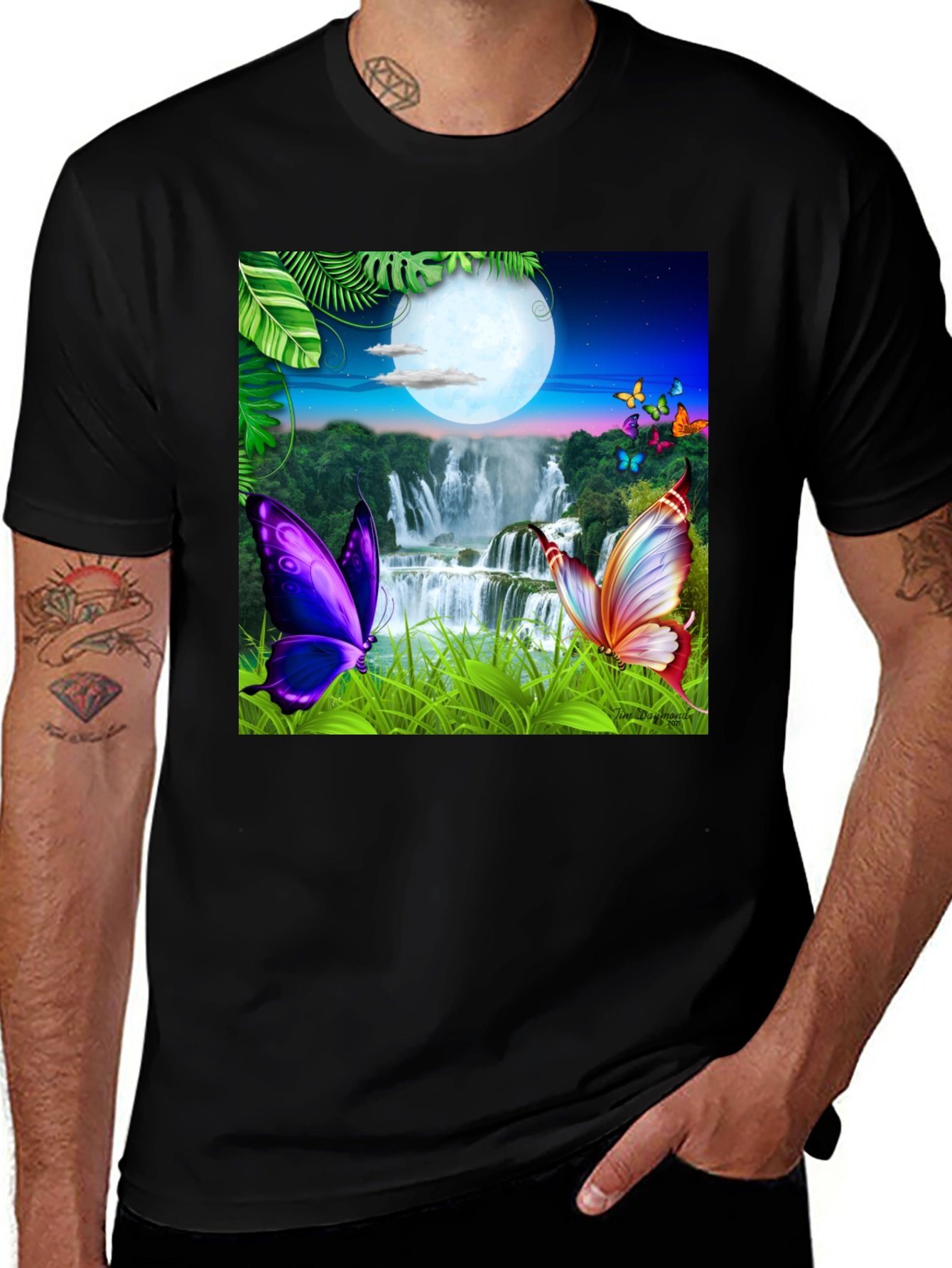 Variant 27 of Butterfly Waterfall Graphic Tee