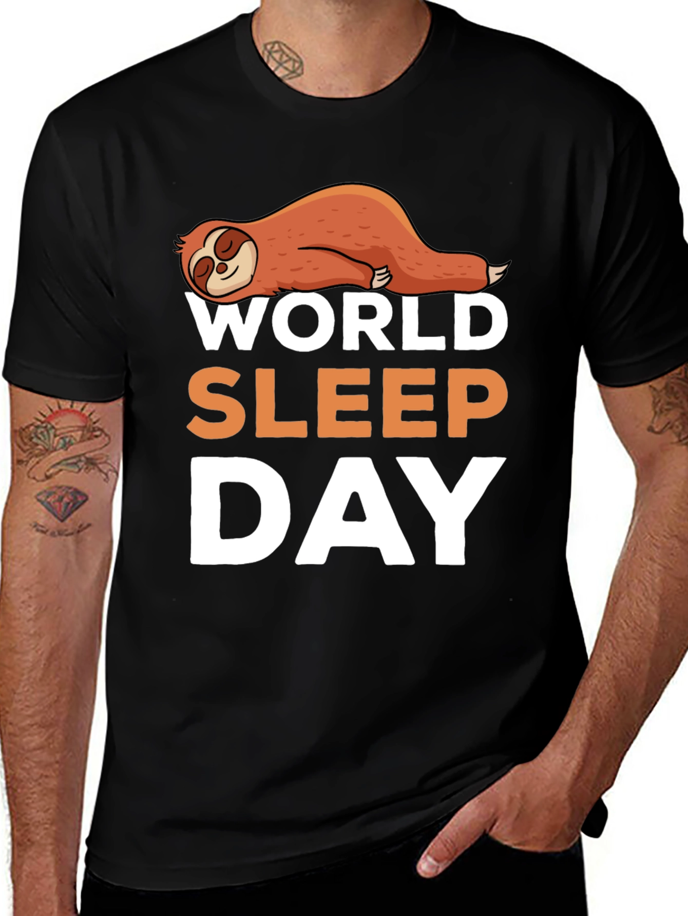 Variant 11 of World Sleep Day Sloth Graphic T-Shirt