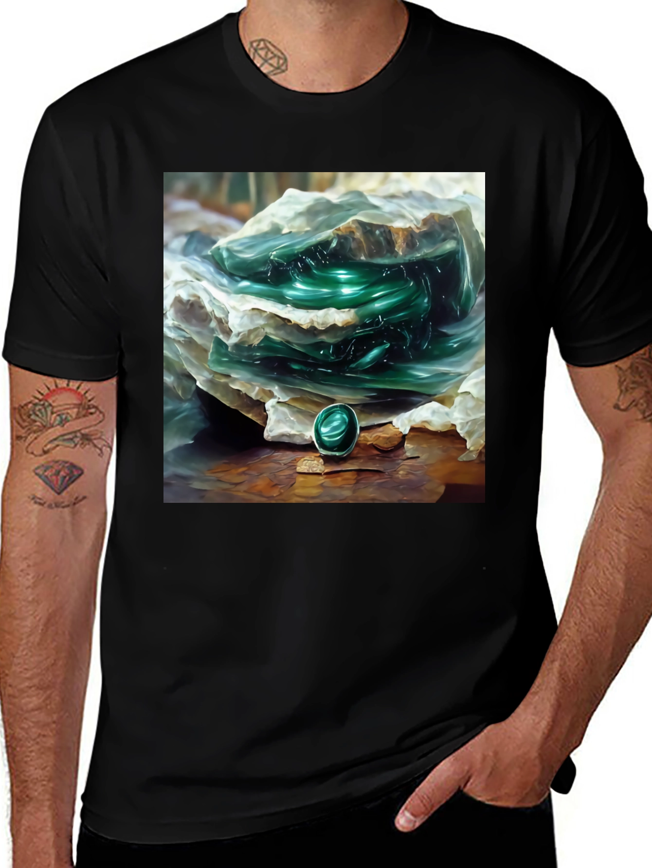 Variant 16 of Emerald Stack Graphic Tee