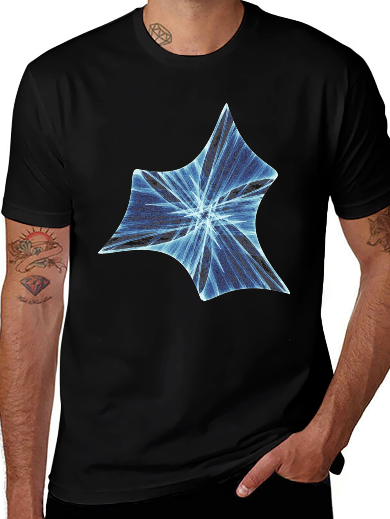 Variant 23 of Abstract Star Graphic Tee - Cool Casual Style
