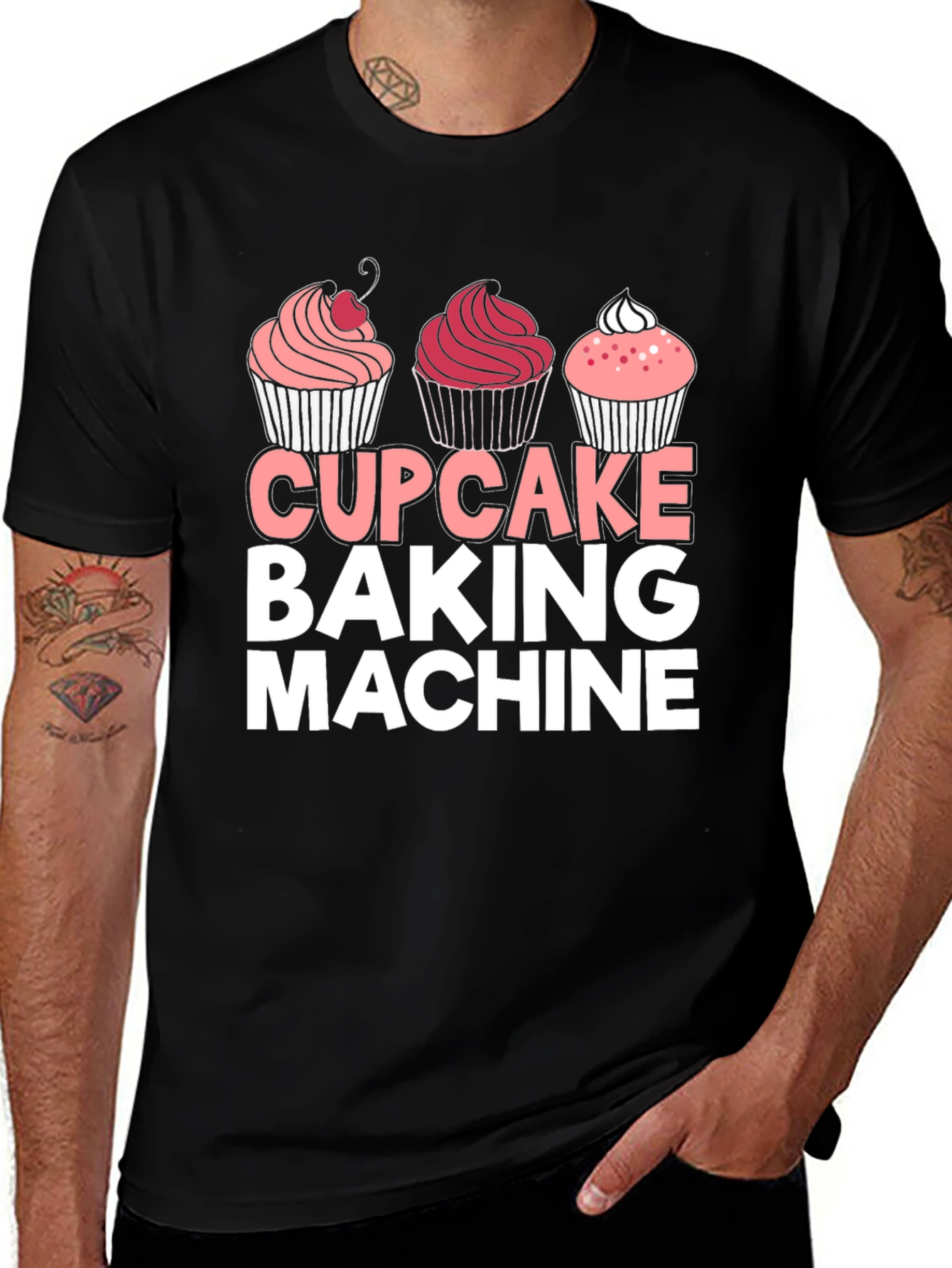 Variant 8 of Cupcake Baking Machine Graphic T-Shirt