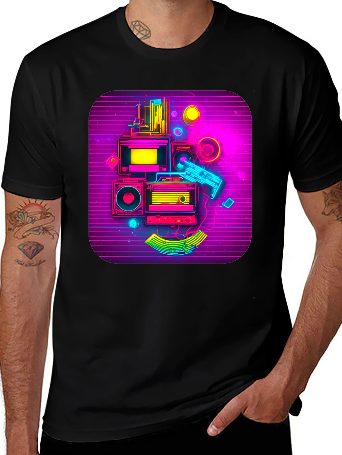 Variant 9 of Retro Synthwave Music Graphic Tee