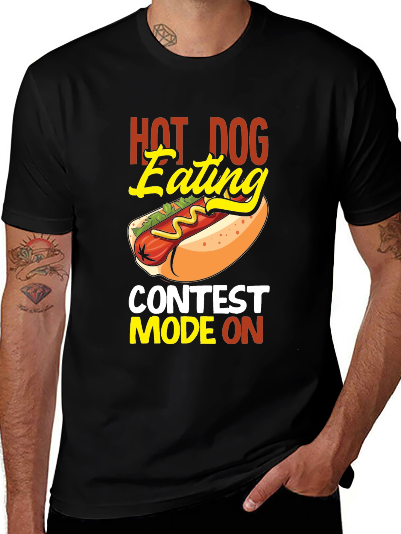 Variant 24 of Hot Dog Eating Contest Tee - Novelty Graphic T-Shirt