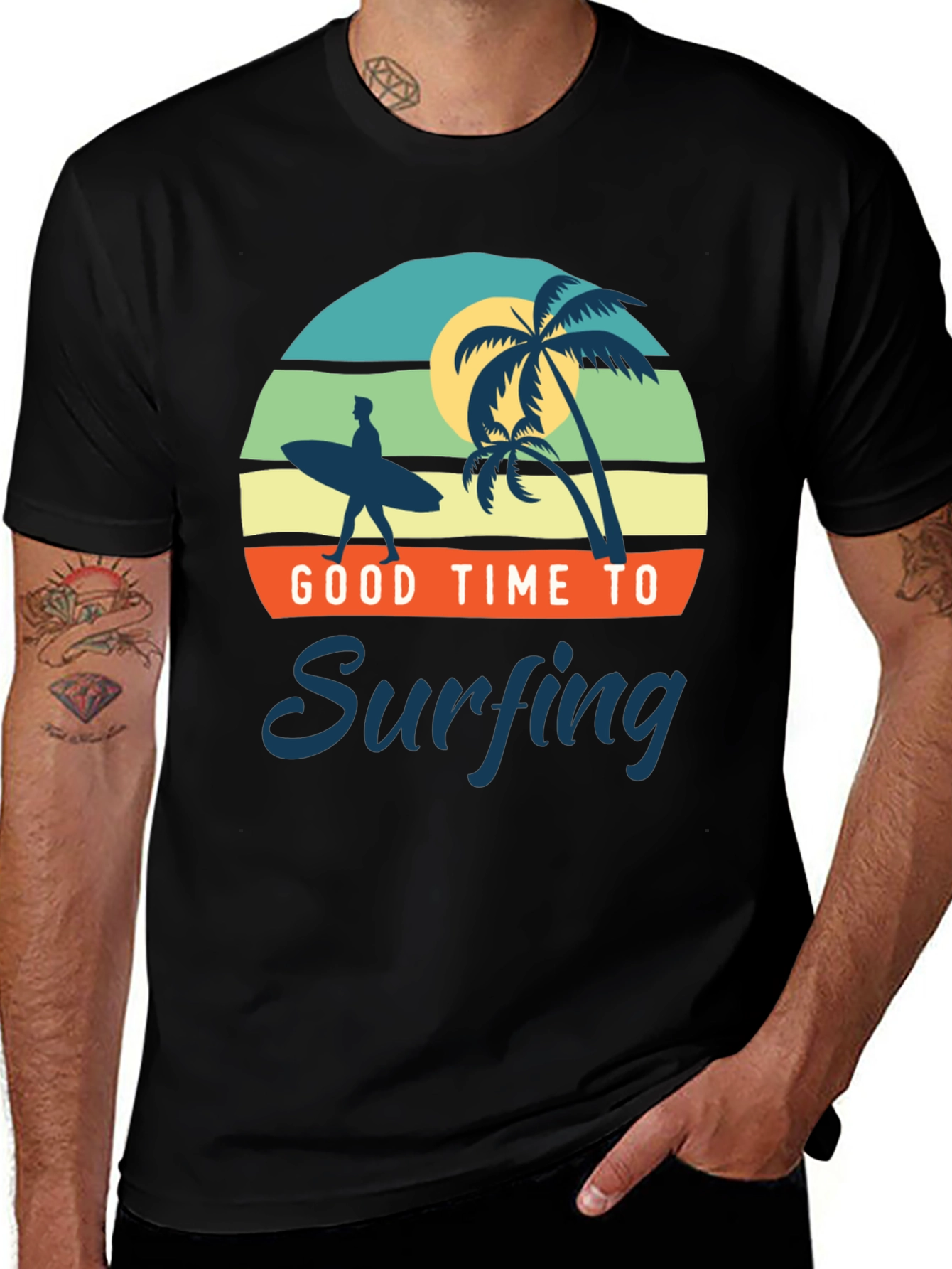 Variant 15 of Good Time to Surfing Graphic Tee