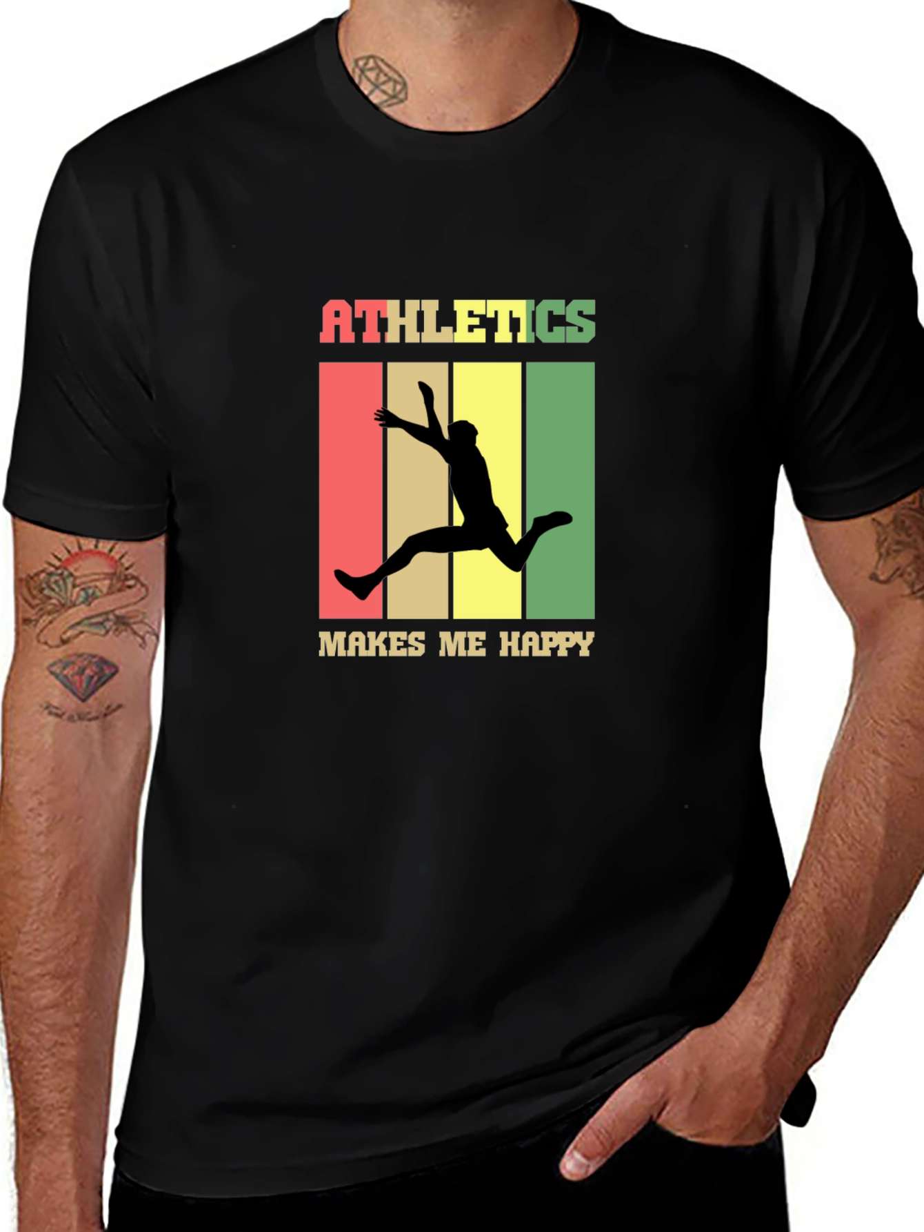 Variant 10 of Athletics Makes Me Happy Graphic Tee