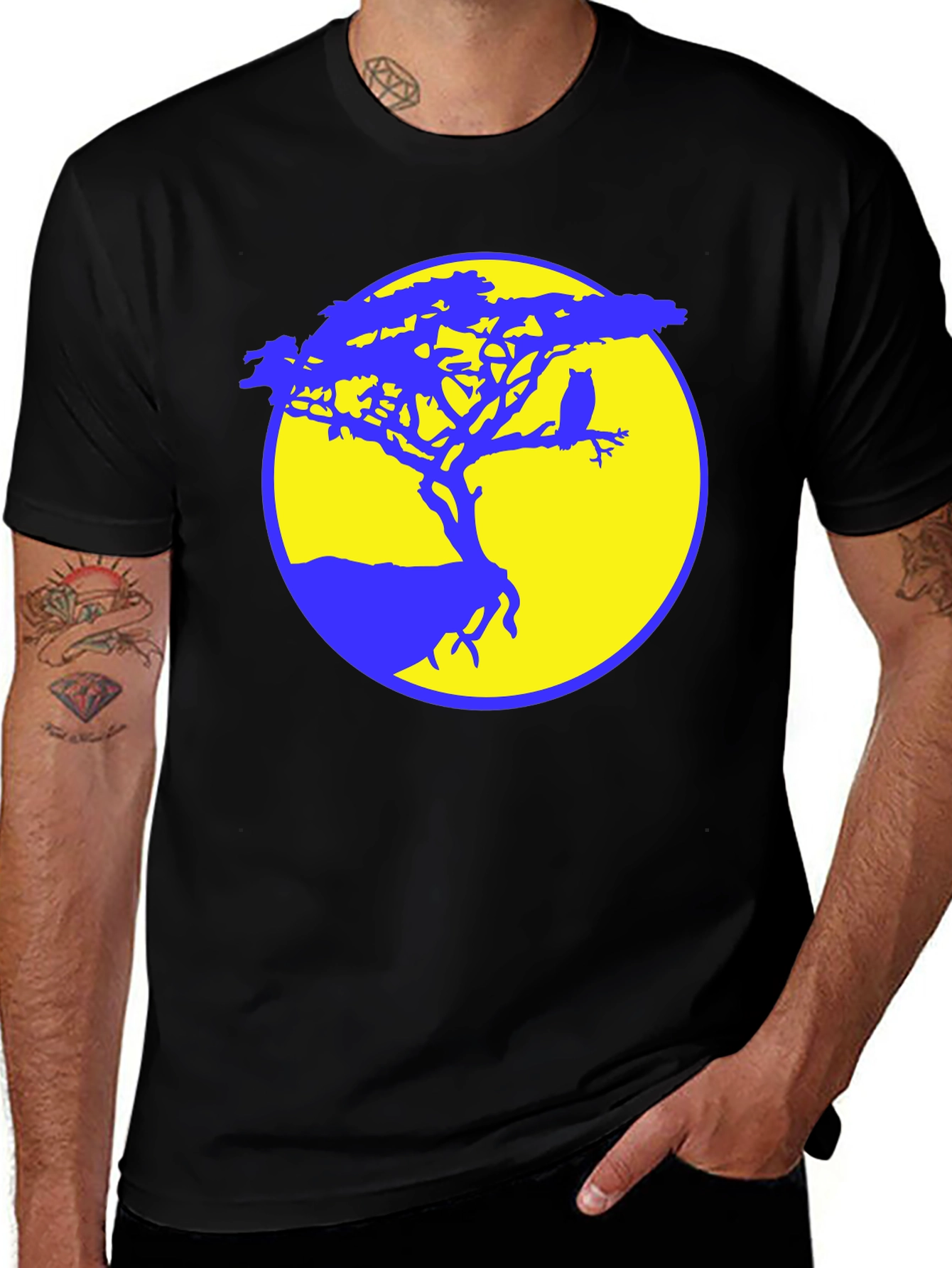 Variant 16 of Owl Tree Silhouette Graphic Tee