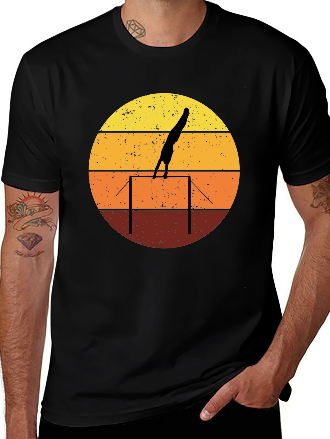 Variant 26 of Retro Gymnastics Sunset T-Shirt