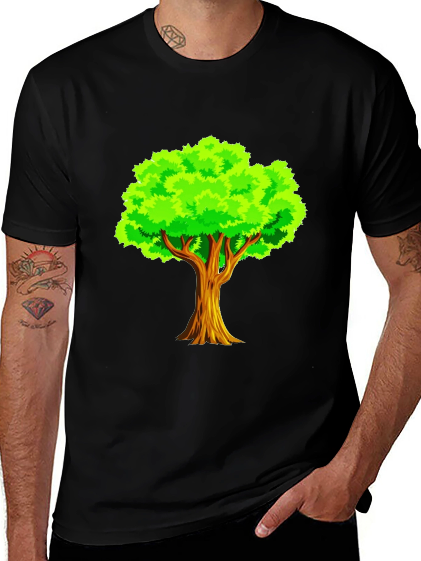 Variant 8 of Tree Graphic Black T-Shirt
