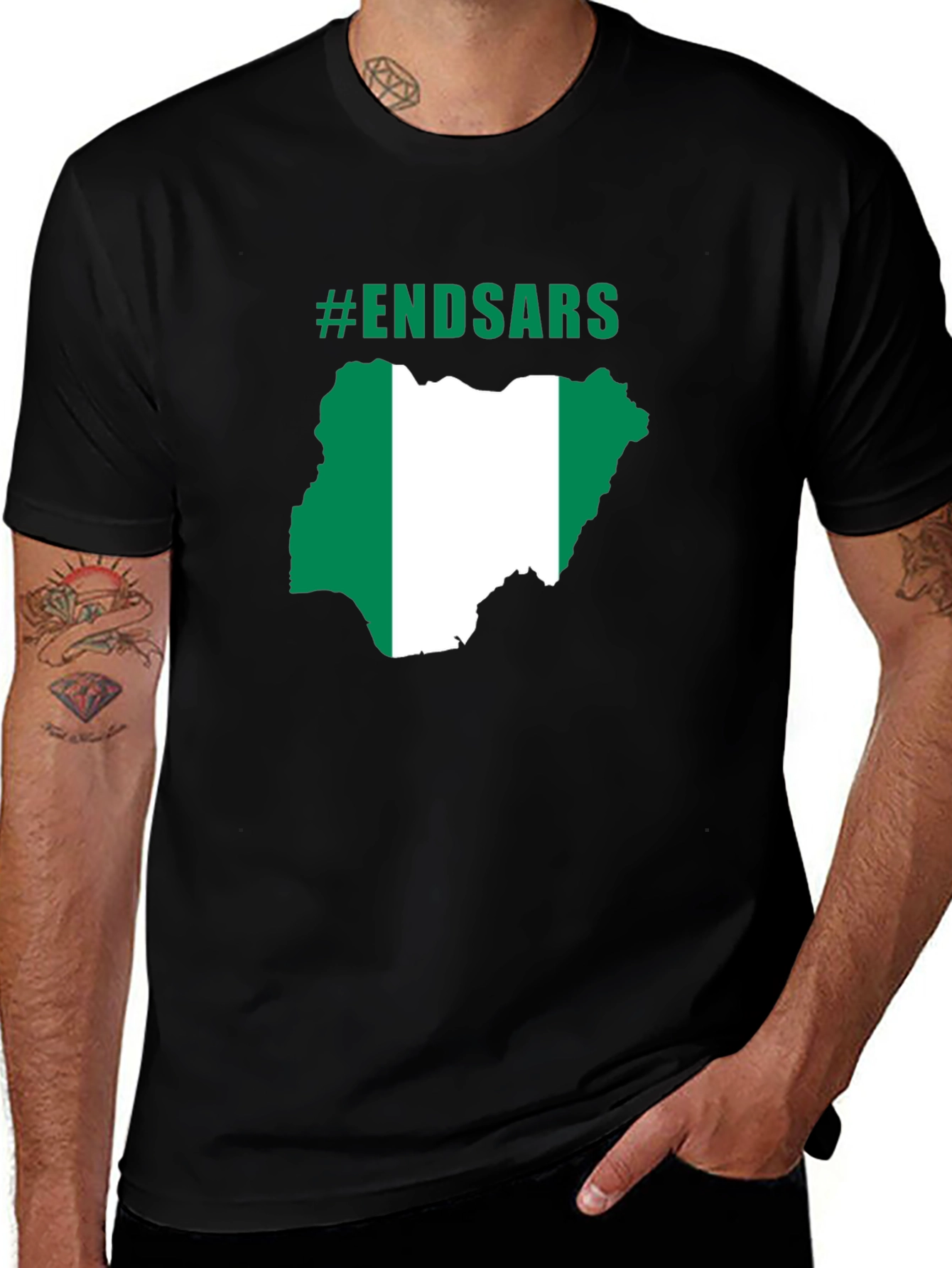 EndSARS Nigeria Map T-Shirt Protest