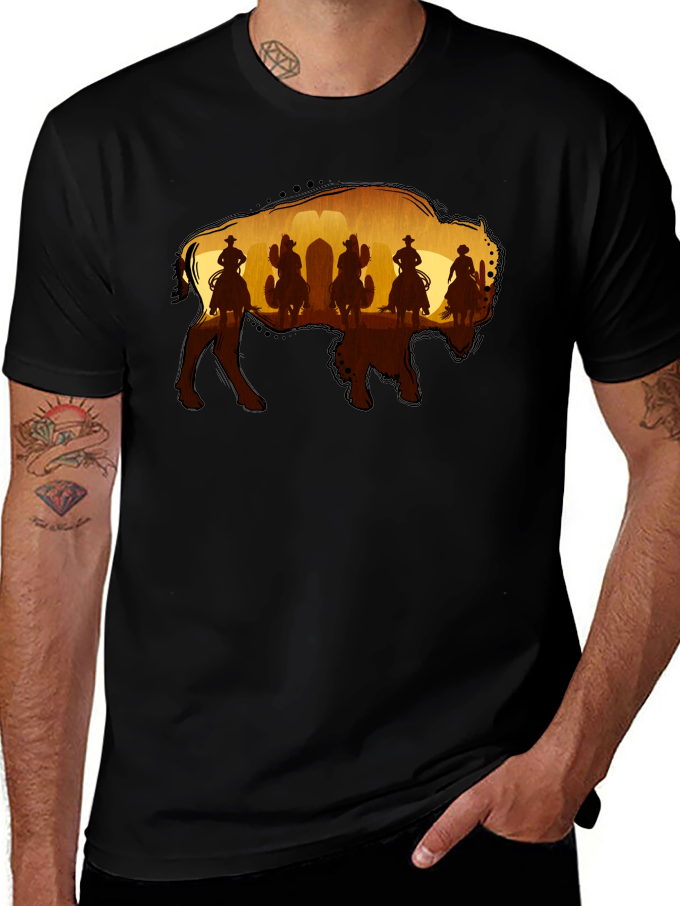 Western Buffalo Rider Graphic Tee
