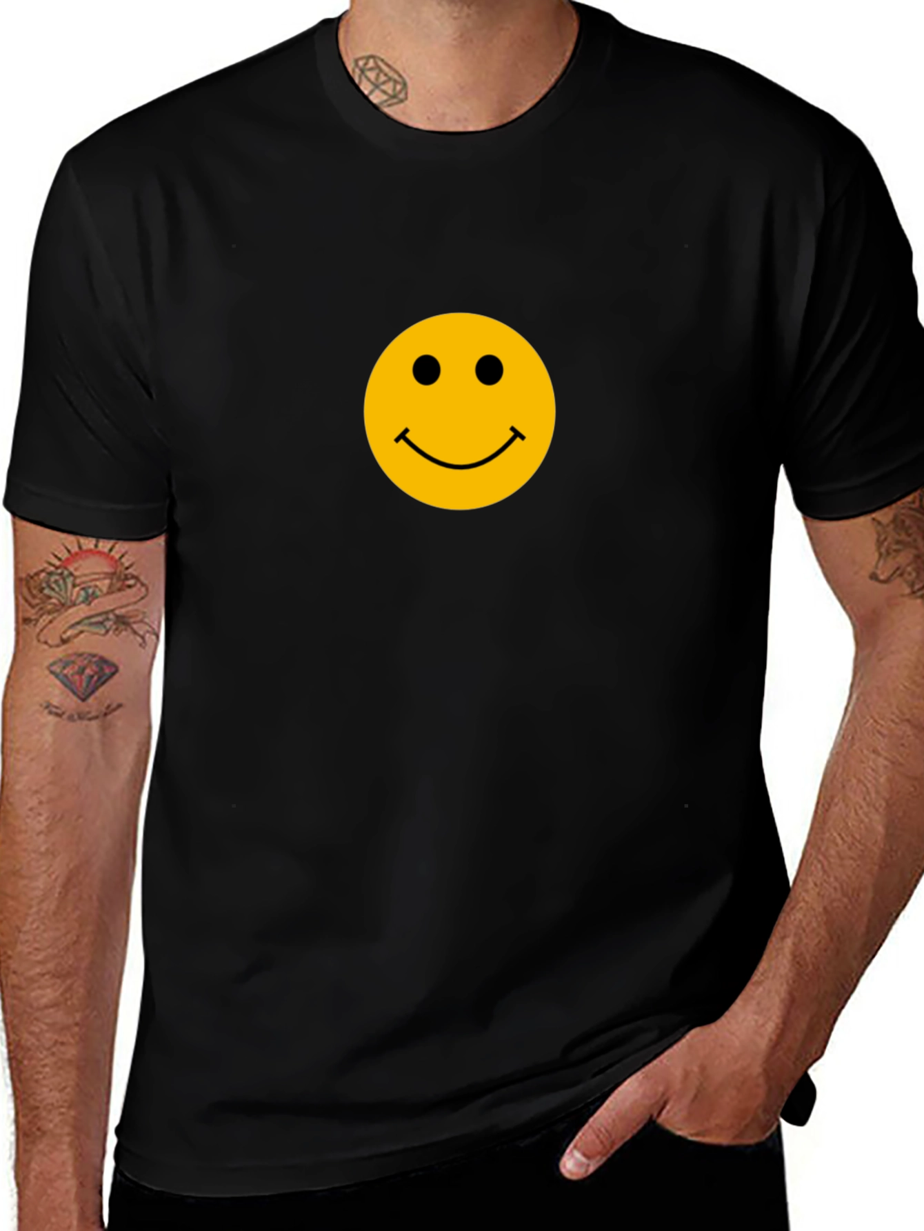 Variant 15 of Smiley Face Black T-Shirt