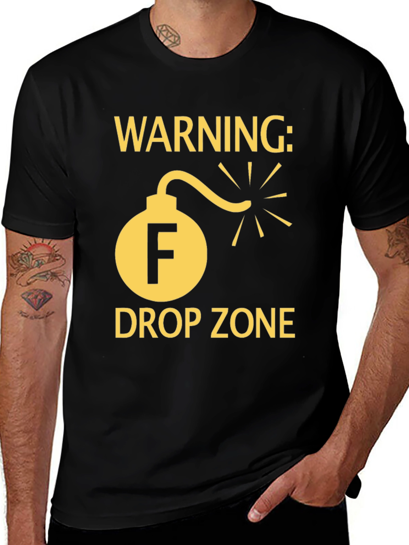 Variant 10 of Warning F Drop Zone T-Shirt