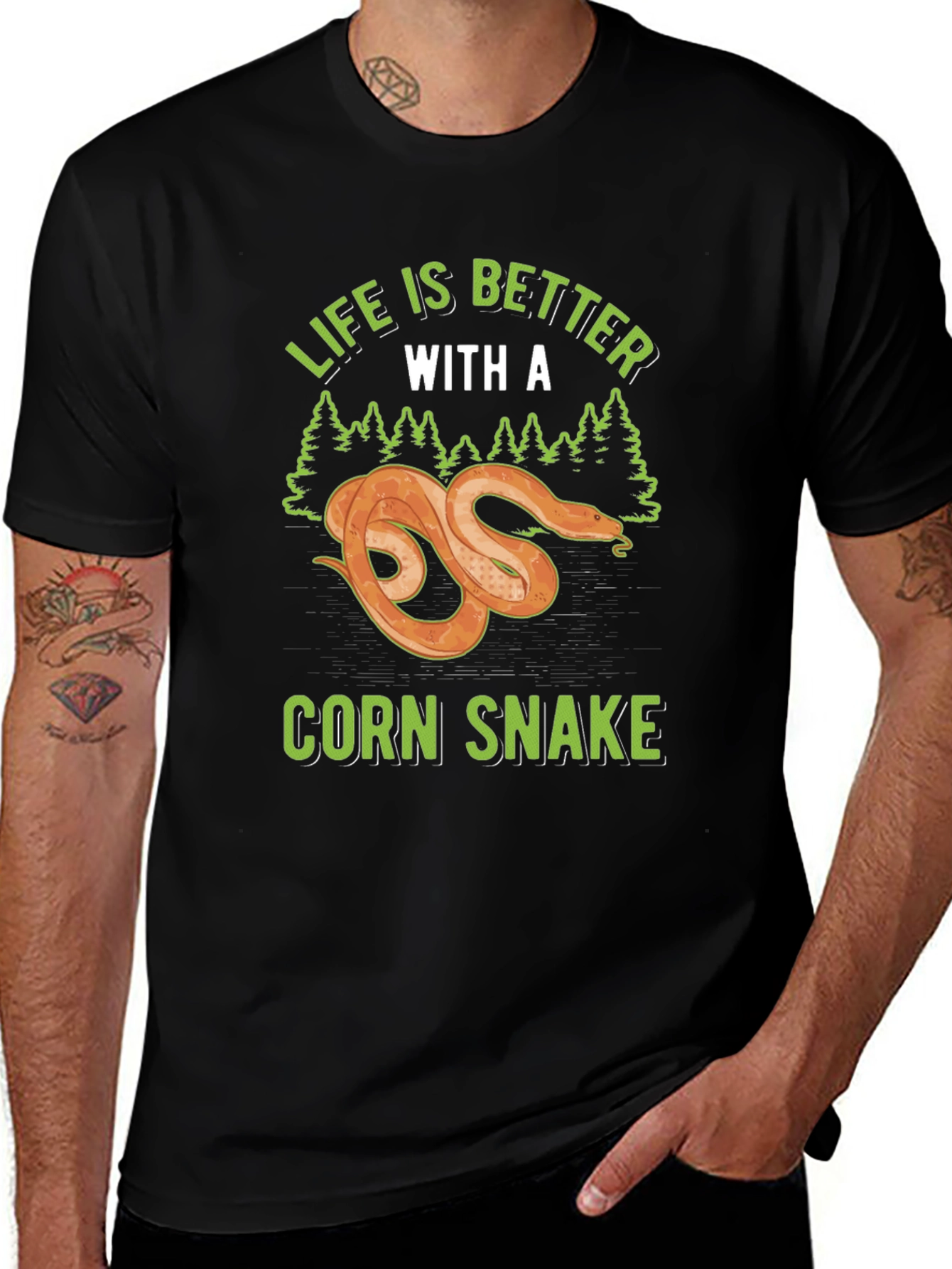 Variant 15 of Corn Snake T-Shirt - Life is Better Snake Tee