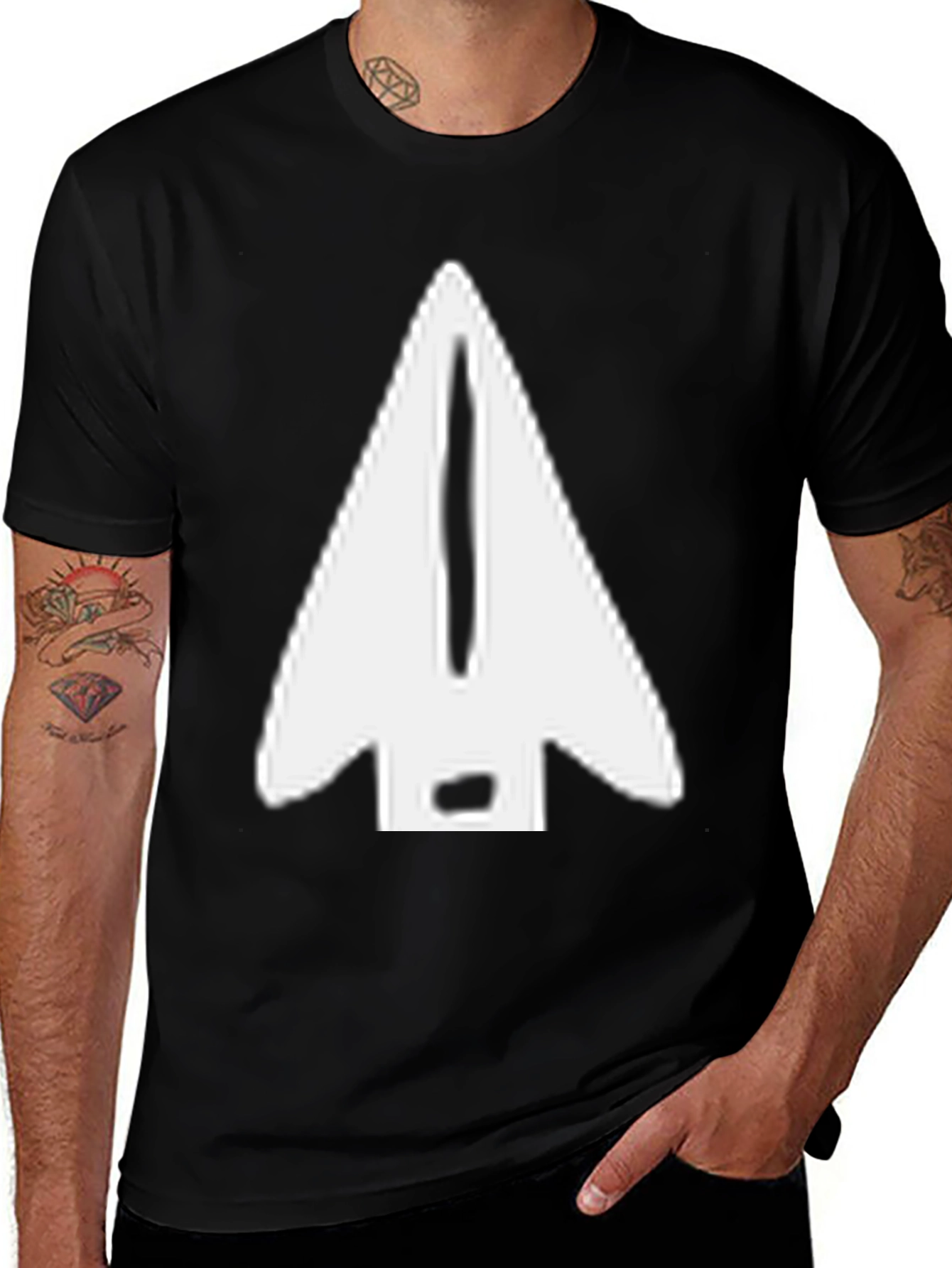 Variant 27 of Arrowhead Graphic Tee - Black Cotton T-Shirt