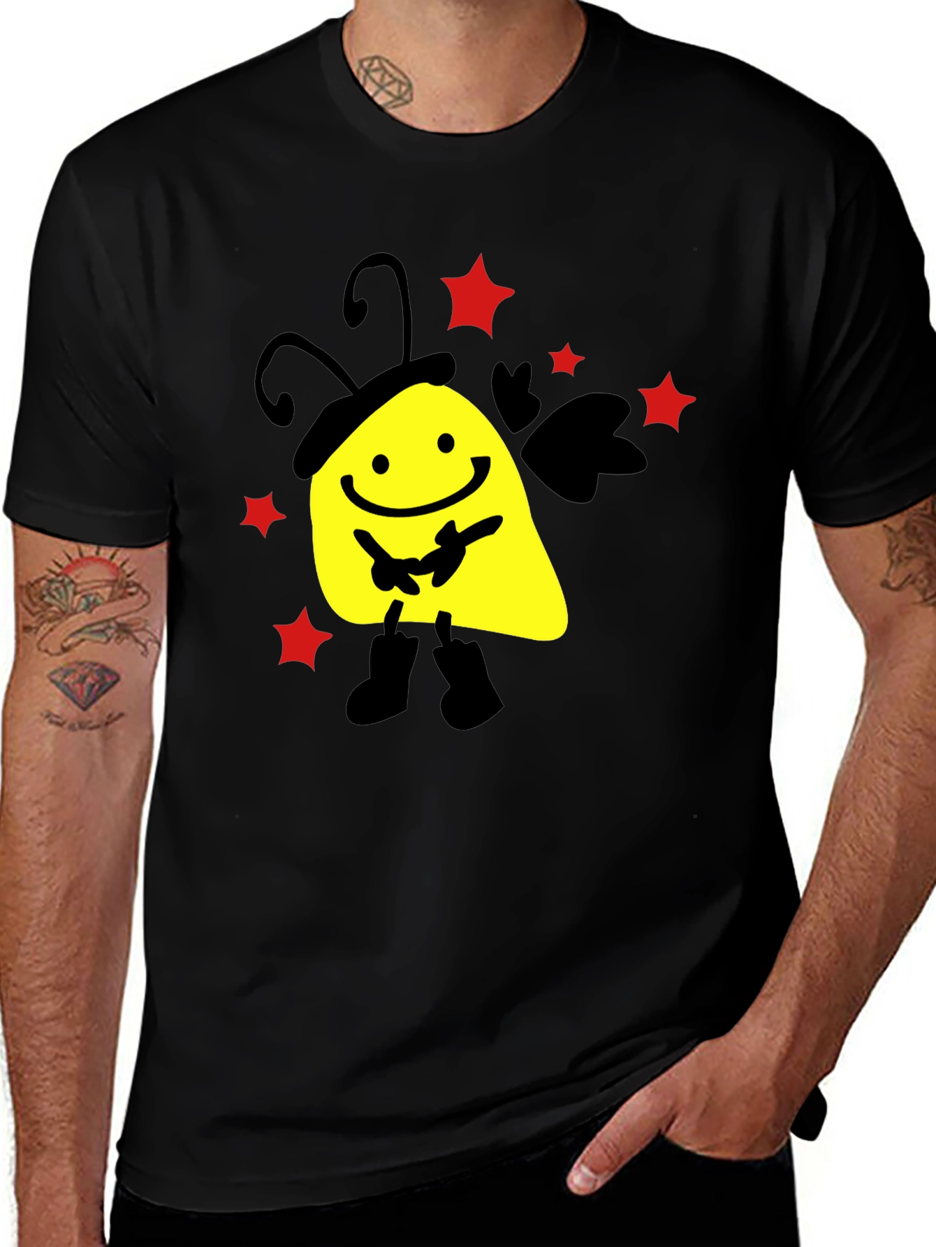 Smiley Face Black T-Shirt