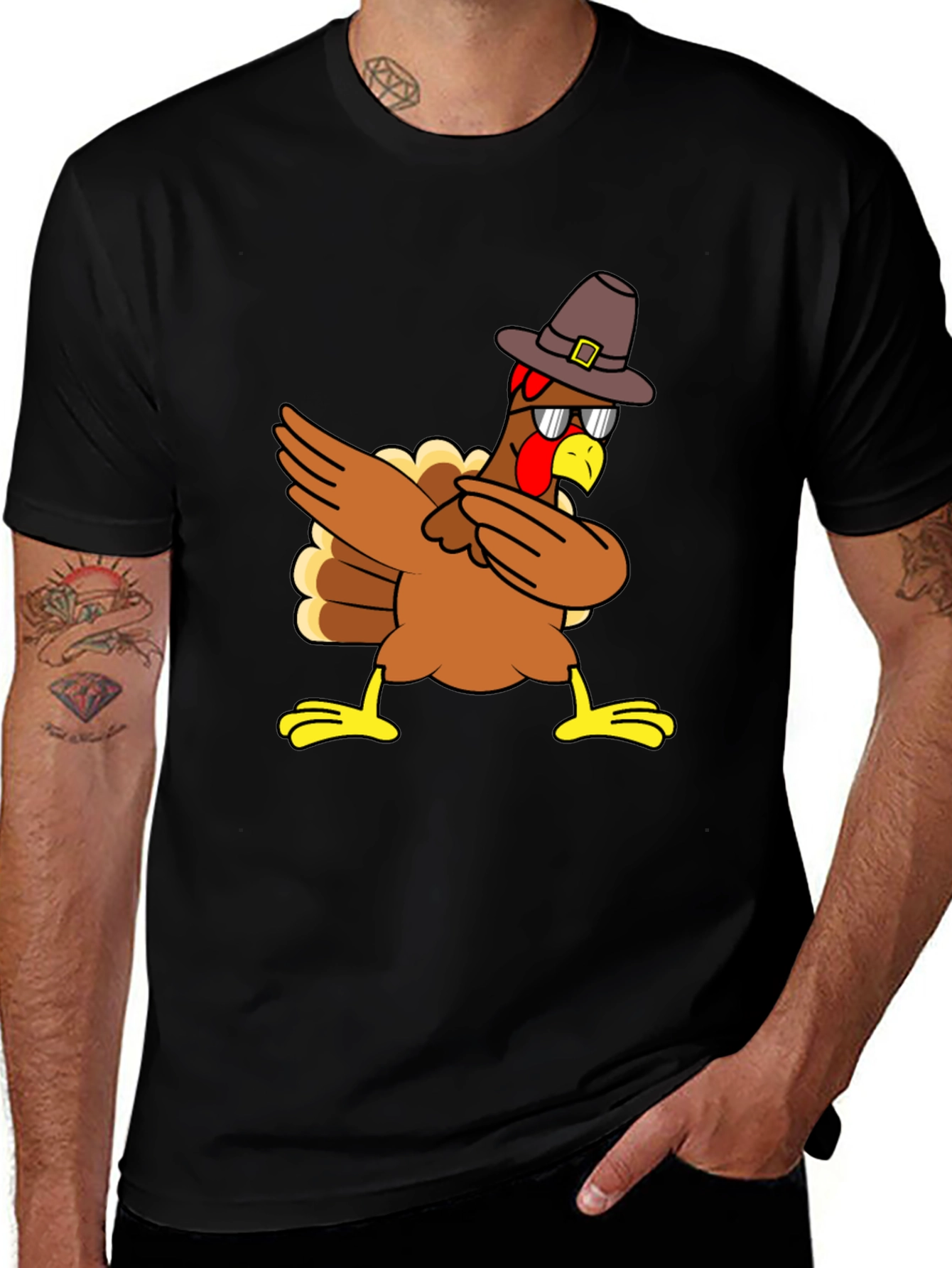 Variant 13 of Dabbing Turkey Pilgrim T-Shirt