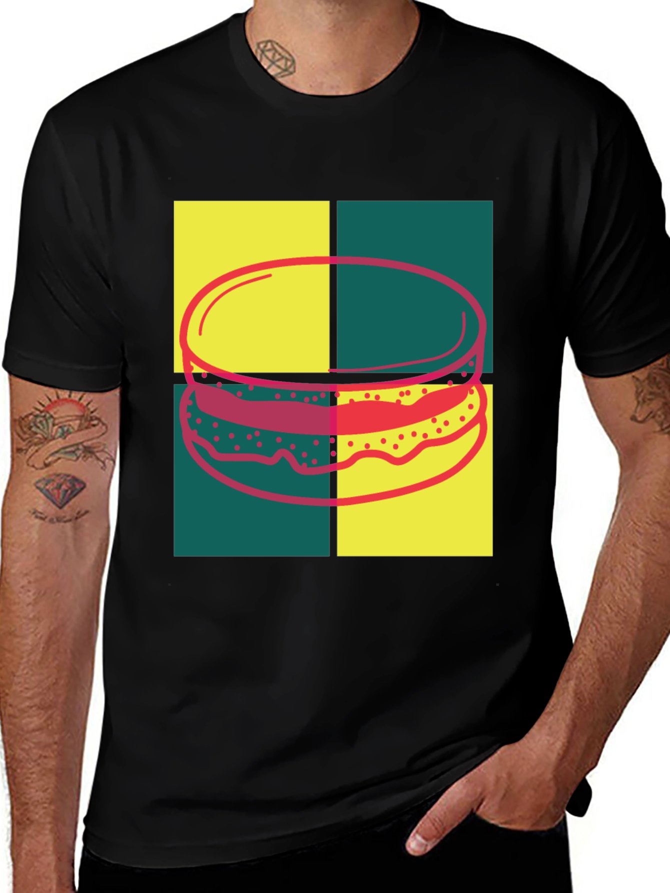 Variant 30 of Retro Burger Graphic Tee - Pop Art Style